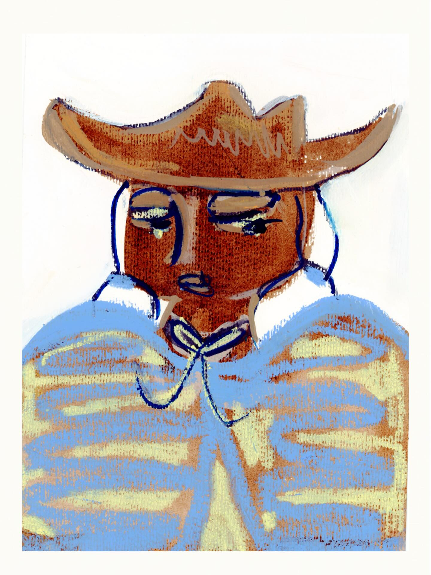 Last week was filled with friends visiting, rainy walks in Cornwall, avo toast and tarot readings (ofc) - nothing gives me more joy than doing tarot cards with people who don’t believe in them. I often catch their eyes sparkle when something aligns with them and they try to pretend they don’t care.. it gives me such a kick ;p
This is one of my favs from my mini cowgirl series, now available on my webby.
💙 ✨
#artfyp #cowgirl #cowgirlart