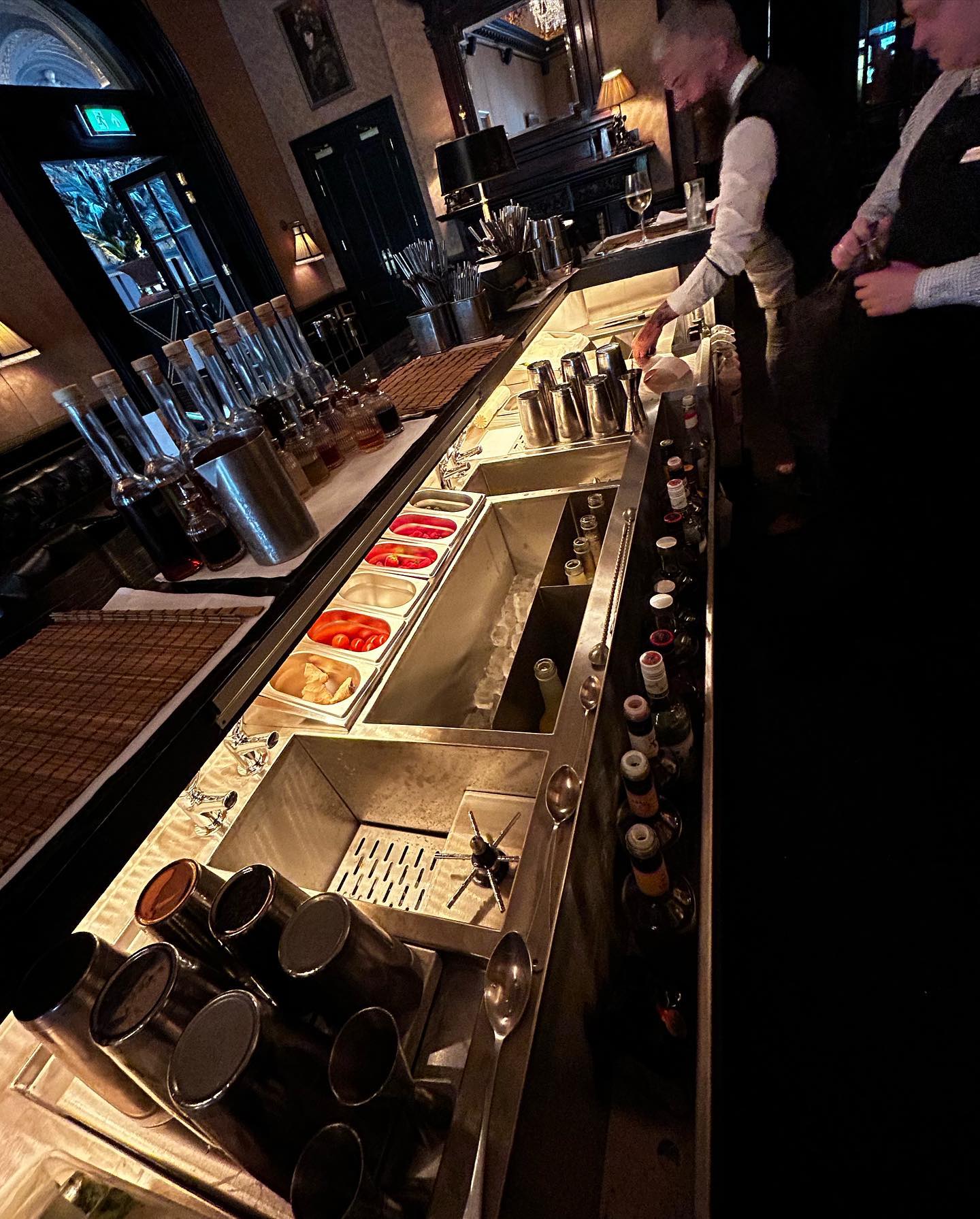 After almost 20 years since our original installation it was time to upgrade the once Best Cocktail Bar in the World at the Merchnat Hotel, Belfast. Working closely with Cocktail Bar Manager, Aaron Duggan, we came up with a 4 meter, 1-piece bespoke stainless steel station to suit the modern cocktail bartender needs. We also replaced the original integral compressor bottle coolers with modern Gamko remote bottle coolers, saving the clients energy bills, and making the environment more comfortable for staff.
Thanks from everyone at @galgorm.group for the business, and here’s to the next 20 🥂