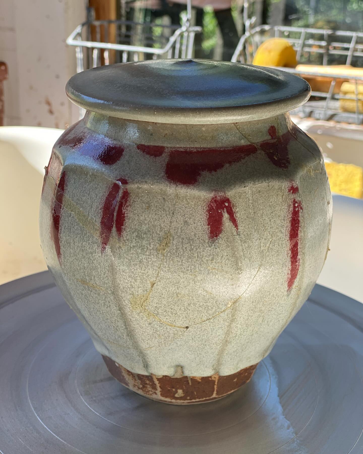 I made this lidded pot 16 years ago @brookhousepottery with David Frith. It was the best thing I thought I’d ever made. ❤️
After many years of service as a peppermint tea holder, it was broken 😢
I’ve been holding off making a replacement until this week in #madskillspotterycohort2024 with @amythepotter where we’re making lidded pots. Not exactly the same, but I’m pleased nonetheless. Let’s hope that the kiln gods will be kind 🙏