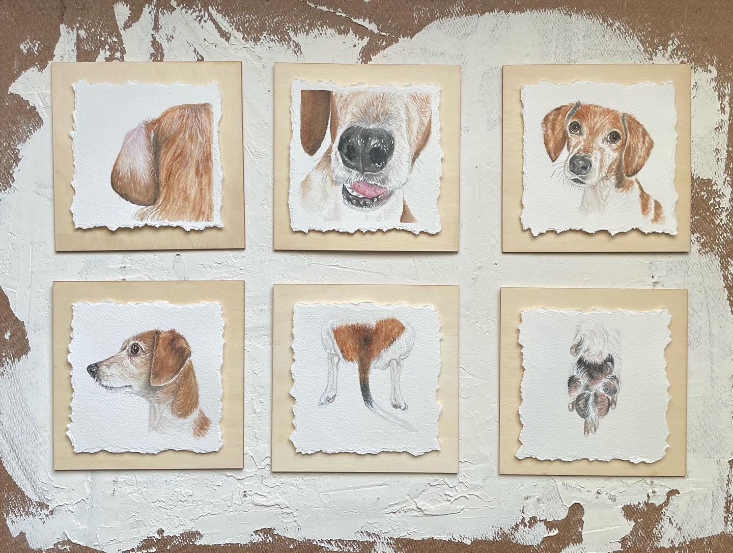 Such a sweet collage of this handsome pup 🐶
#petportrait #watercolorpainting #watercolorpetportrait