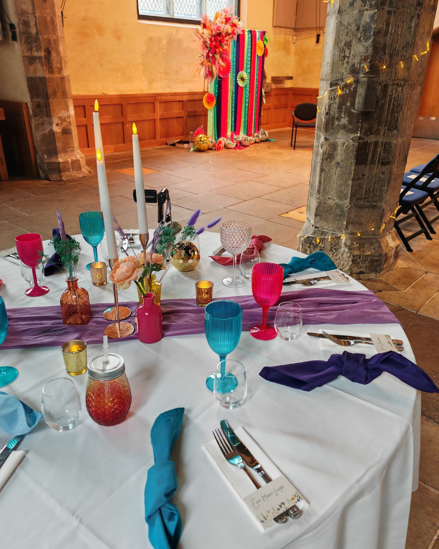 Events at the National Centre for Early Music are always colourful affairs, from the very funky drinking vessels to the mounds of glazed doughnuts. All the best to Sandy and Sophia, thank you for letting us be a part of your day #makeityourown #funandfunky #yorkcaterer #weddings National Centre for Early Music