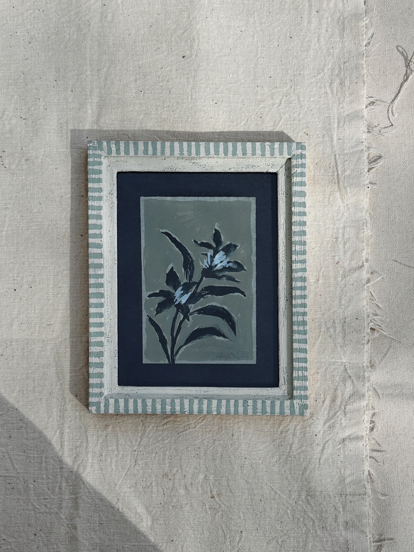 “No Goodbyes” watercolor on paper with custom hand painted frame | only for sale through the 2026 @walts.waltz Raffle