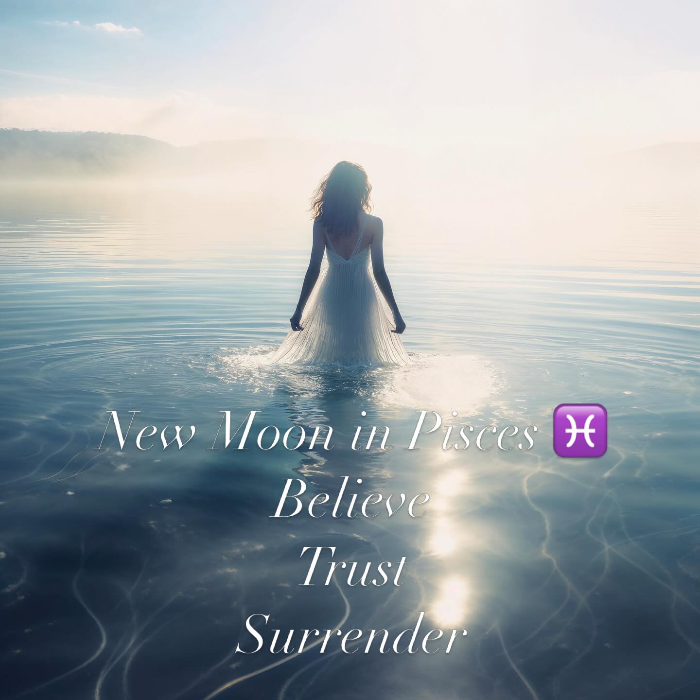 Pisces season has arrived 🌖 The New Moon is asking you to let go of anything that weighs you down, to believe in your dreams, trust in what you cannot yet see, open your heart and surrender to what is coming your way 💙 #newmooninpisces #newmoonmagick #newmoonenergy #trusttheprocess #believetrustsurrender