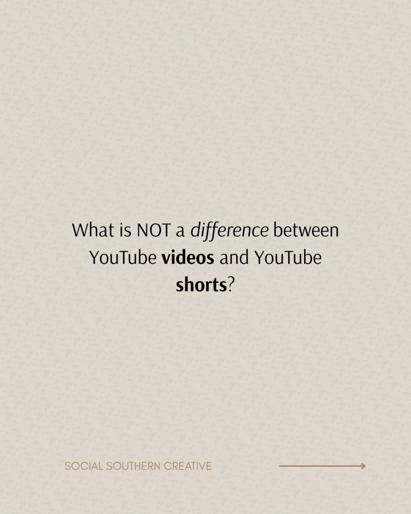 Are you familiar with YouTube Shorts?
Shorts pair well with traditional content on YouTube, making your profile more discoverable. They offer an added bonus because you can repurpose the same videos.
Some of the best practices for growth on YouTube is niching down your content and expecting long term commitment!
#FridayTrivia #SocialMediaMarketing #MarketingTips #YouTube #VideoShorts