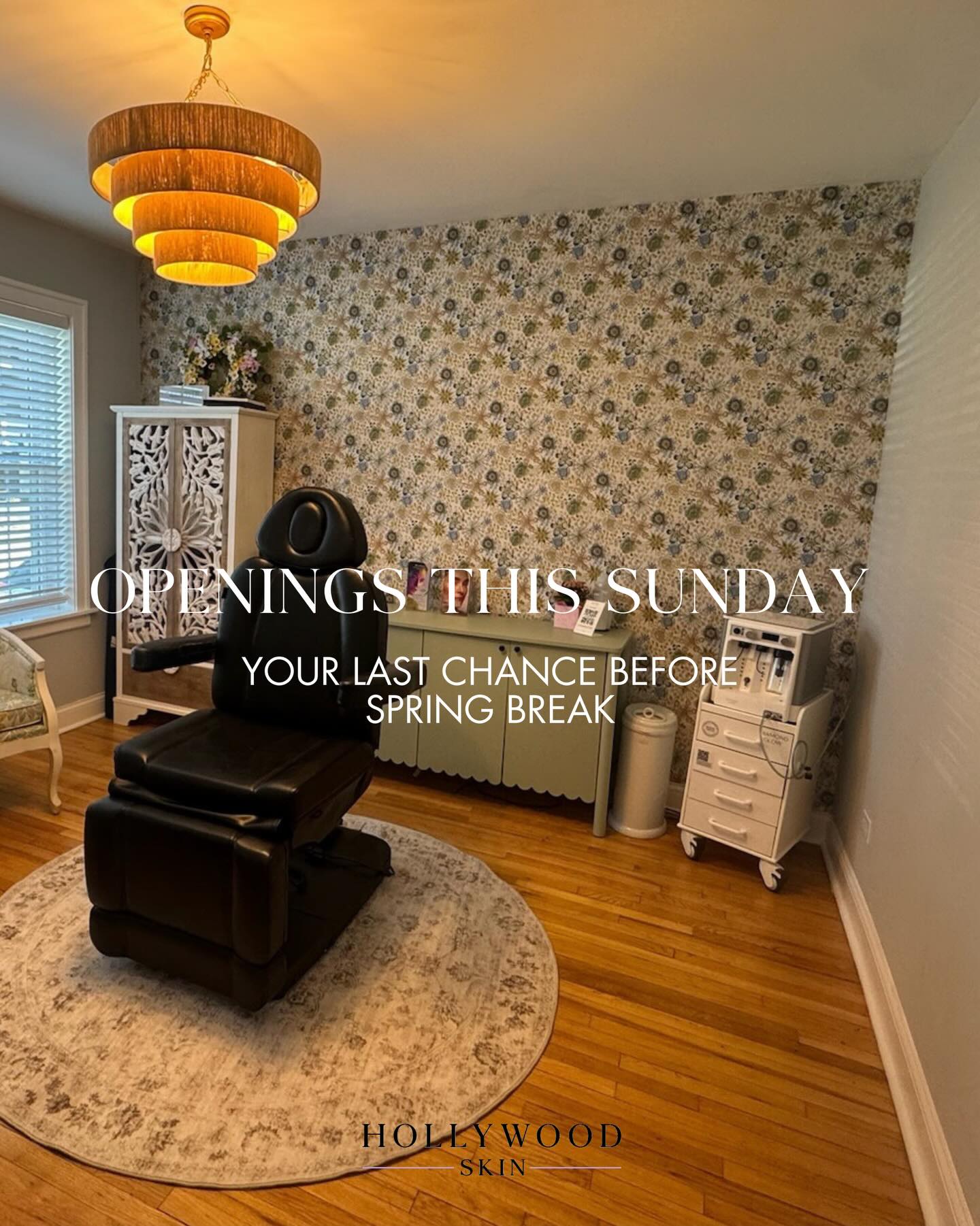 Opened up my books for this Sunday to get you in before spring break
I’ll be out of the office the following two weeks, so if you’ve been meaning to book, now’s your chance!
And before you get too excited — no, not at my new place just yet… but I couldn’t resist giving you a little sneak peek of what’s been in the works 👀
Visit HWSkin.com to book.