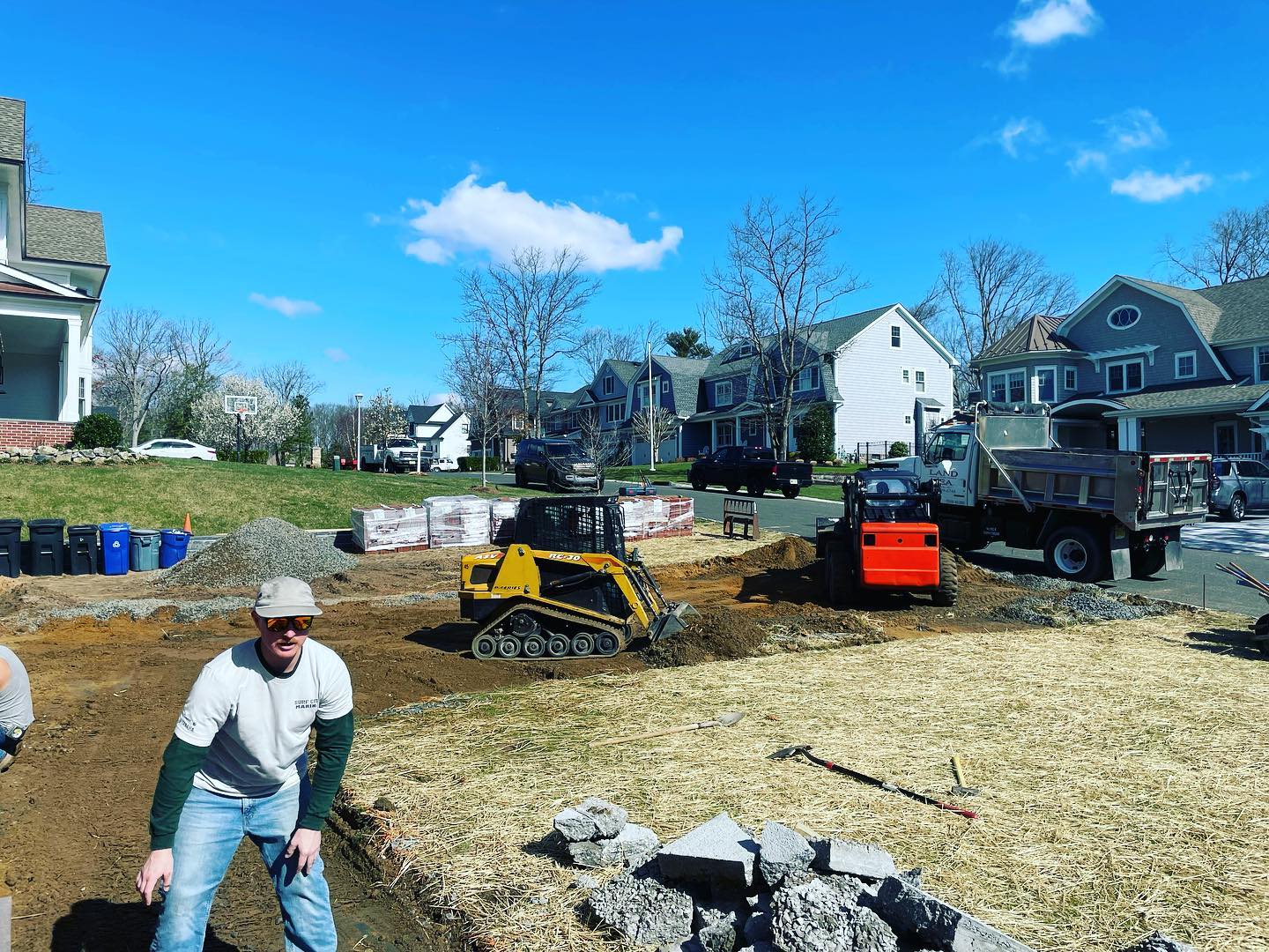Timeless classic, Red brick in herring-bone pattern #LandOverSea