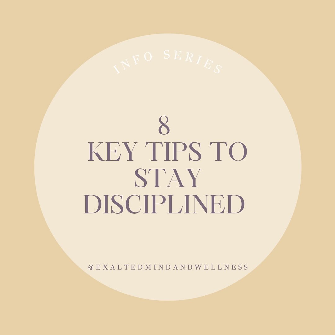 Mastering discipline unlocks the door to a healthier, happier you! 🤎
Here are some key tips to help you cultivate healthy habits and stay on track. Remember, progress over perfection! 📈
#exaltedmindandwellness #discipline #selfimprovement #motivationmonday