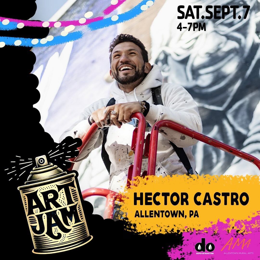 We have another local artist joining us for Art Jam! We are so excited to see what @art_bycastro paints on the PATH!🖌️🎨
•
Hector Castro, an artist of Puerto Rican and Salvadorian descent, grew up in the streets of Northern New Jersey during the 1990s. Art was his solace and escape from the violence and gang related issues plaguing the area. Through his artwork, Hector found a means of self-expression, a way to navigate the complexities of identity and find control amidst the chaos. Creating art became Hector’s getaway as he needed a way to escape into his own world. While Hector couldn’t control what was happening around him, he found that he could control his own actions. When faced with hardship and stress, Hector would turn to making art and drawing.
Hector’s journey from his early days as a graffiti and street artist in New Jersey to a muralist has been transformative. As Hector matured, his art evolved. Hector’s first mural commission and turning point in his art career culminated from the attention his work designing chalkboards for a local bar received from other local businesses who recognized his skill.
•
Don’t miss Hector and the 17 other Mural Artists Saturday, September 7 from 4-7pm on the PATH (932 Hamilton St)🤩