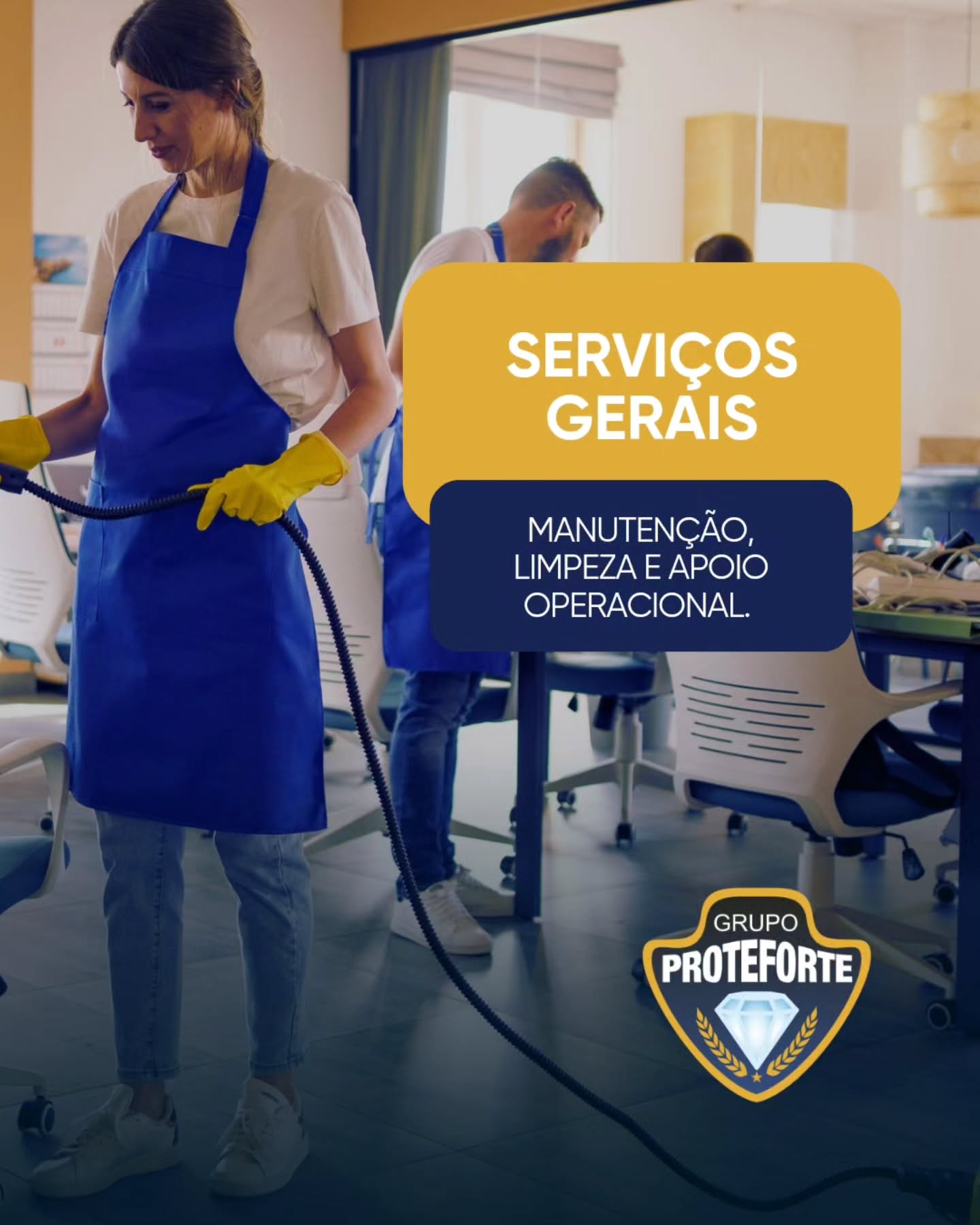 No Grupo Proteforte, oferecemos soluções completas em serviços terceirizados para empresas, condomínios e comércios.
Nossa equipe é preparada para atuar com eficiência, garantindo ambientes organizados, seguros e bem cuidados.
Atuamos com limpeza e conservação, portaria, recepção, manutenção leve, serviços de copa e apoio administrativo.
Tudo com foco em qualidade, confiança e discrição, para que você possa se dedicar ao que realmente importa: o crescimento do seu negócio.
Conte com a Proteforte para otimizar sua rotina com profissionalismo.
📱 (15) 99852-8911
✉️contato@grupoproteforte.com.br
🌐 www.grupoproteforte.com.br
#GrupoProteforte #ServiçosTerceirizados #Portaria #LimpezaProfissional #Segurança
