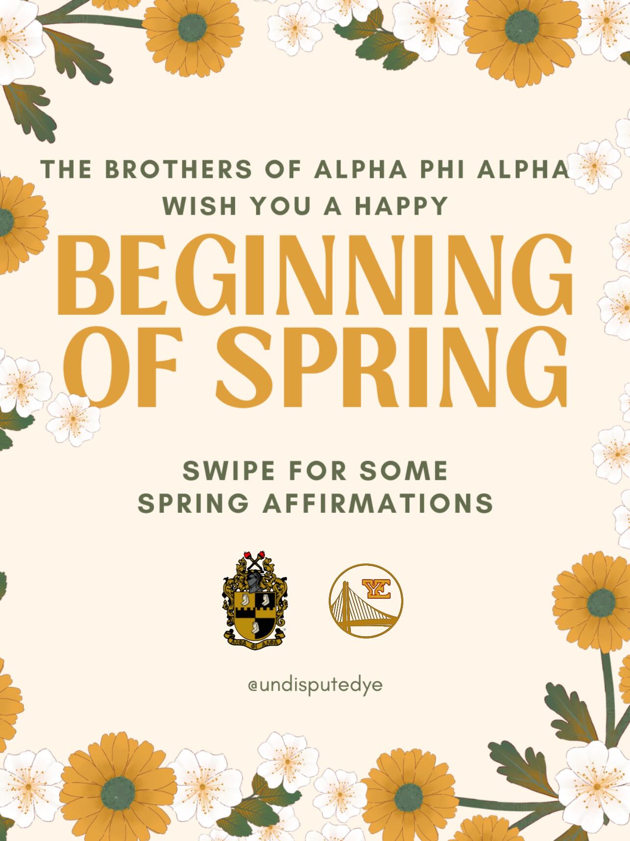 You know those alphas like things ice cold ❄️, but we are excited for longer days and fresh yellow roses! Swipe to see some daily spring affirmations and share em with your friends. SPRING IS HERE 💐 🤙🏿