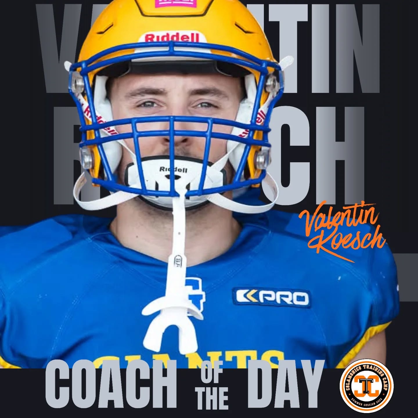 🏈 𝗖𝗢𝗔𝗖𝗛 𝗦𝗣𝗢𝗧𝗟𝗜𝗚𝗛𝗧
Bienvenue à Coach @ValentinRoesch, joueur international de foot US 🇫🇷
…et surtout coach DL au CTC cet été.
Sur le terrain, c’est du haut niveau.
Mais au camp, c’est surtout du partage, de l’exigence et l’envie de faire progresser chaque joueur.
Avec lui, tu bosses les bases, tu montes en intensité… et tu passes un cap.
Tu veux t’entraîner avec un international ? 👀
Inscriptions sur www.ctc-footballcamp.com