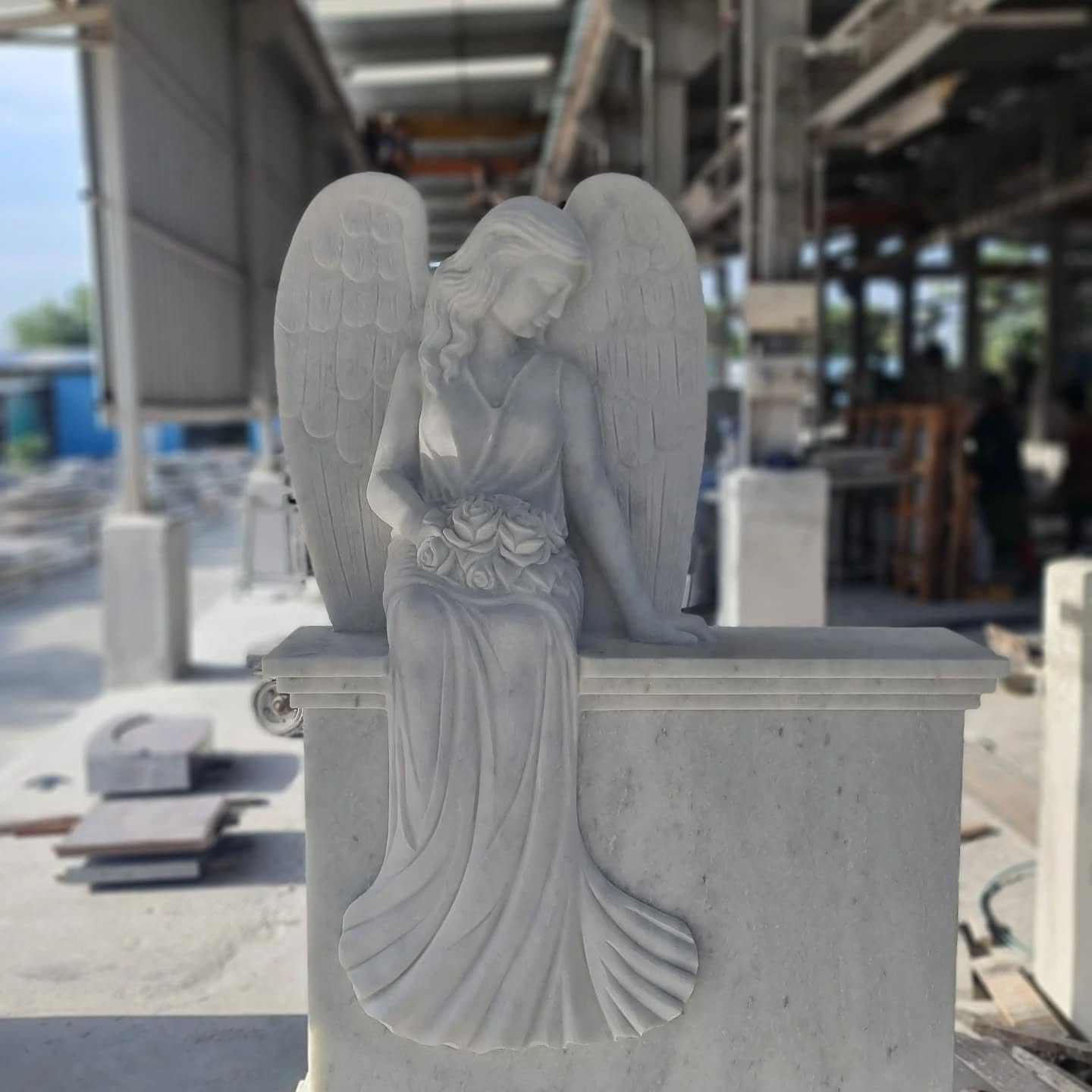 Angel in Indian white marble as one single piece 😇
We are partnering for next year, contact us to know more.
With more than 55 materials and supply to over 7 countries, we are ready, when you are!
Whatsapp: +919940042621 for enquiries and partnerships!
#granitemonuments #granitetombstones #granitemanufacturers #graniteexporters #granitecemetryproducts #granitequarry #india #chennai #granitemanufacturersindia #Monumentmanufacturersindia #gravestone #sculpture #friedhof #grabstein #naturstein #grabmale #naturalstone #graniteslabs #angelornament #angel #absoluteblack