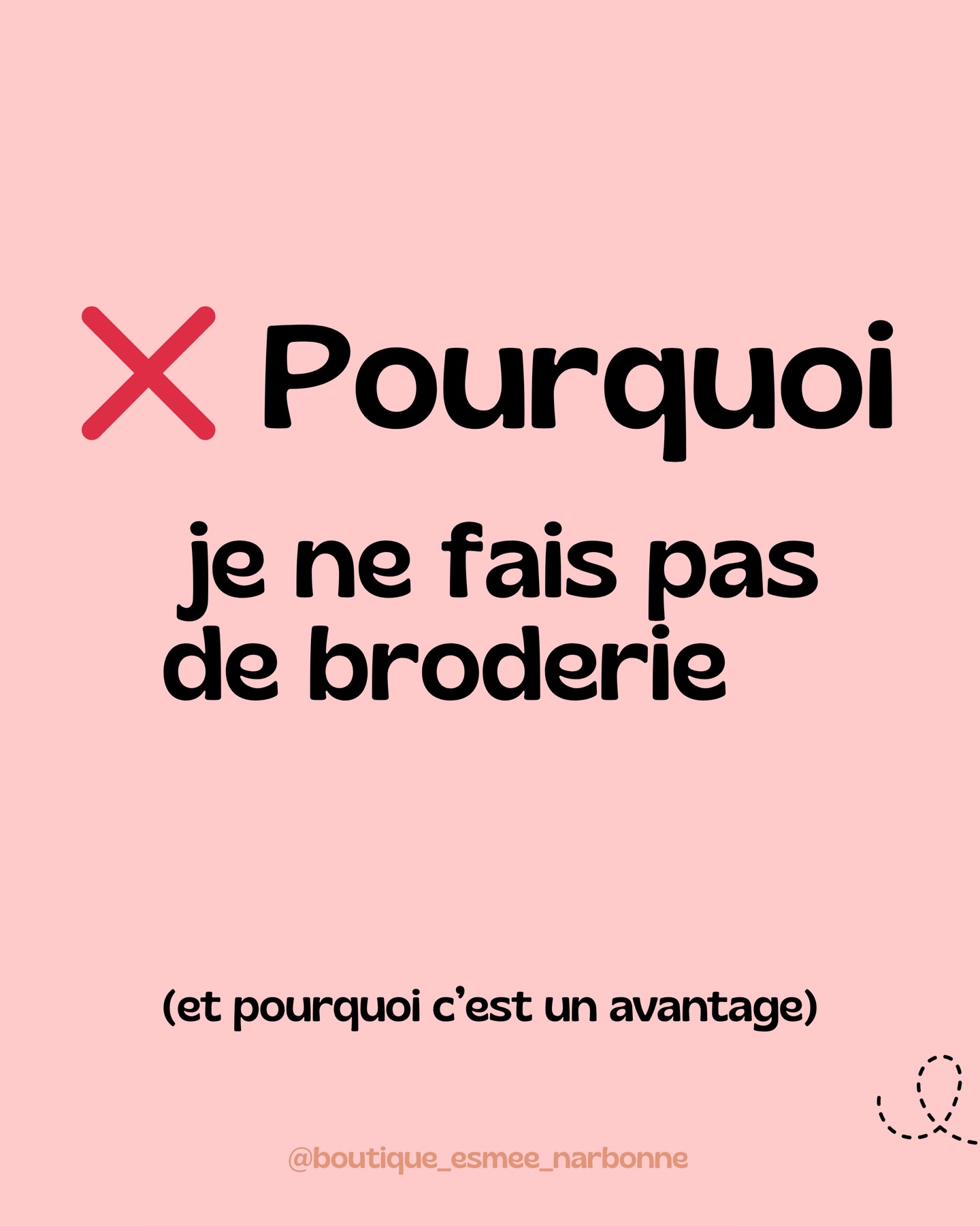On me pose souvent la question :
“Tu fais de la broderie ?”
La réponse est non… et ce n’est pas un hasard
J’ai déjà travaillé avec une machine à broder professionnelle,
et je peux vous dire une chose :
👉 c’est un vrai métier, qui demande du temps et un vrai savoir-faire.
Aujourd’hui, j’ai choisi de me spécialiser dans la personnalisation (flocage / DTF) pour une raison simple :
✨ plus de liberté
✨ plus de créativité
✨ plus de possibilités
Prénoms, dates, messages, designs…
tout peut être adapté à votre événement.
Parce qu’au final, le plus important n’est pas la technique,
mais le souvenir que vous allez créer 💛
⸻
💬 Dites-moi en commentaire :
Vous préférez un rendu simple ou totalement personnalisé ?
⸻———
👚 Flocage t-shirts & objets personnalisés
🧢 Casquettes • mugs • sacs
👰 EVJF • EVG • événements
📍 Narbonne | 📦 France
—————-
#entrepreneuriatféminin
#narbonne
#villedenarbonne
#cadeaupersonnalise
#createurfrançais