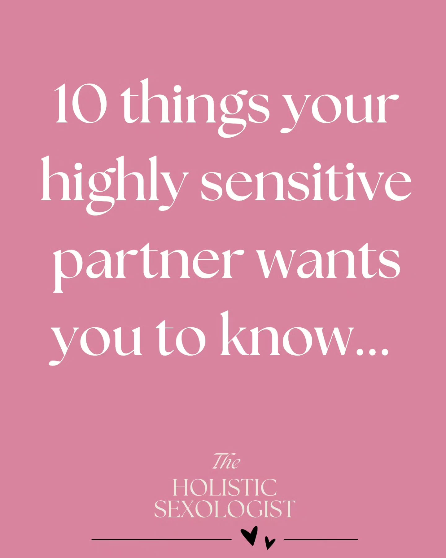 I get it.
As a HSP sometimes it honestly feels like a burden.
It often is hard to describe the layout of our internal worlds and even why we are feeling particular emotions or discomfort.
So much of the time, it's not that we need to unpack it or understand it.
It's simply having our experience validated that can help us feel less isolated in our feelings.
Which can be super challenging for partners of HSP.
Emotions that seem to come out of nowhere.
Overwhelm that doesn't seem to make any rational sense.
Working out how to support someone you love through that can be confusing.
Read through these tips, have some open conversations and both walk together down the path of clearer understanding.
#relationshiptips #hsp #consciousrelationships #communicationsupport #intimacycoach