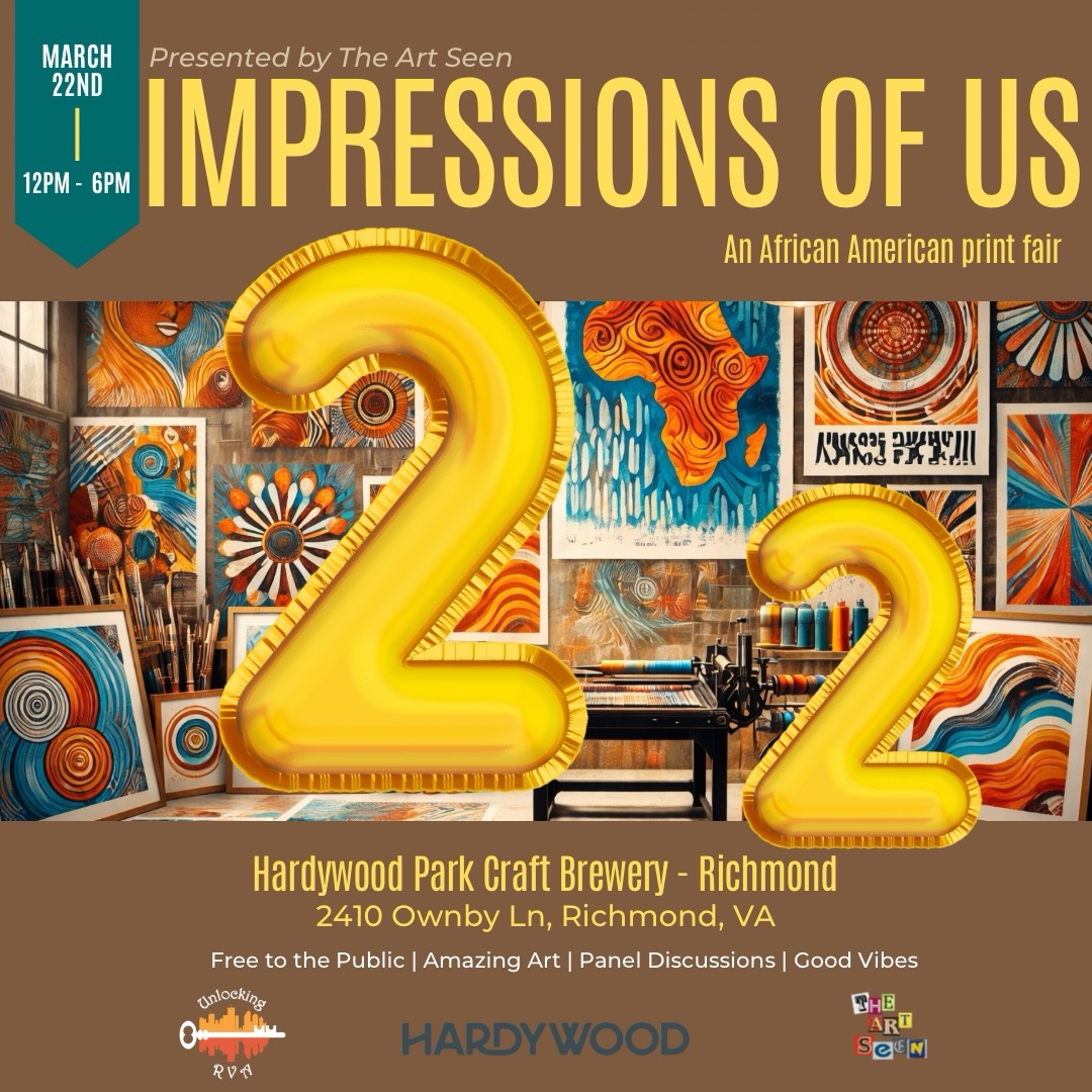 2 days.
Richmond, it’s time.
Impressions of Us is right around the corner—
a space built for African American artists, storytelling, and print culture to exist fully and unapologetically.
This isn’t something to scroll past.
It’s something to step into.
We’ve curated an experience that moves with intention:
✨ Prints that carry story and legacy
🎙 Live panel: Pressing Forward
🎻 Live music with that 90s + 2000s R&B feel
🎶 Culture, connection, energy
Pull up and be part of it.
📍 Hardywood Brewery
🗓️ March 22 | 12–6 PM
🎟️ Free entry | Family-friendly | Come as you are
Don’t wait to hear about it—be in the room. 👀👇
#impressionsofus #richmondart #blackcreatives #supportblackartists #printfair