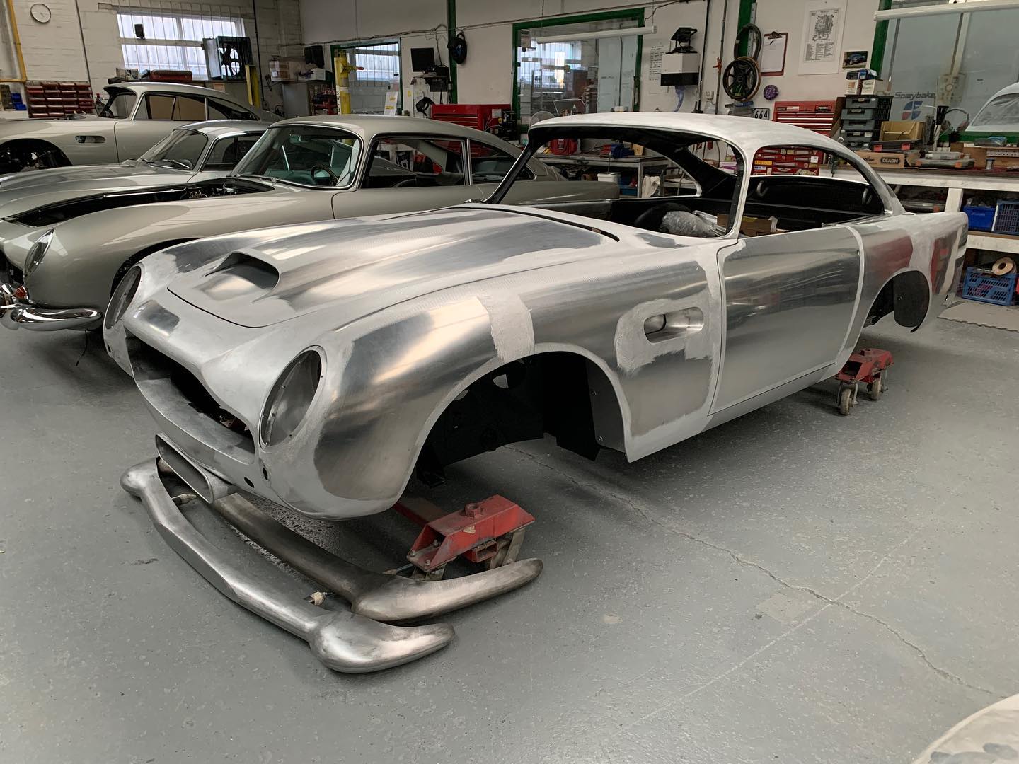 Our Aston Martin DB4GT restoration project is now ready for dry build prior to paint #AstonMartin #DB4GT #classicastonmartin