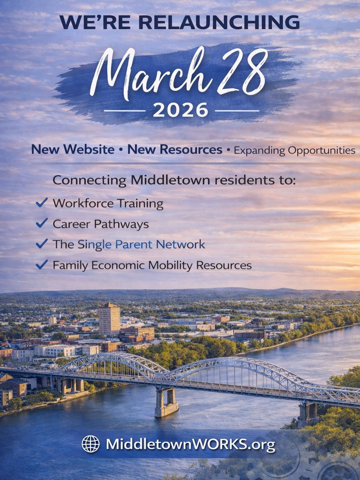 Middletown…this is for YOU 🫵🏾
On March 28, Middletown WORKS is relaunching — with a new website, expanded resources, and stronger pathways to opportunity for our community.
This isn’t just an update…
it’s a rebuild of how we connect residents to:
✔ Workforce training
✔ Career pathways
✔ The Single Parent Network
✔ Family economic mobility resources
If you’ve been looking for support in your Parent Leadership journey, direction, or your next step…this is for you.
💬This next phase is about being more accessible, more connected, and more intentional in how we support Middletown families.
What kind of resources do you want to see more of in Middletown?
📲 Share this with someone who could benefit
🌐 MiddletownWORKS.org
.
.
#MiddletownWORKS #MiddletownCT #EconomicMobility #CommunityImpact #WorkforceDevelopment