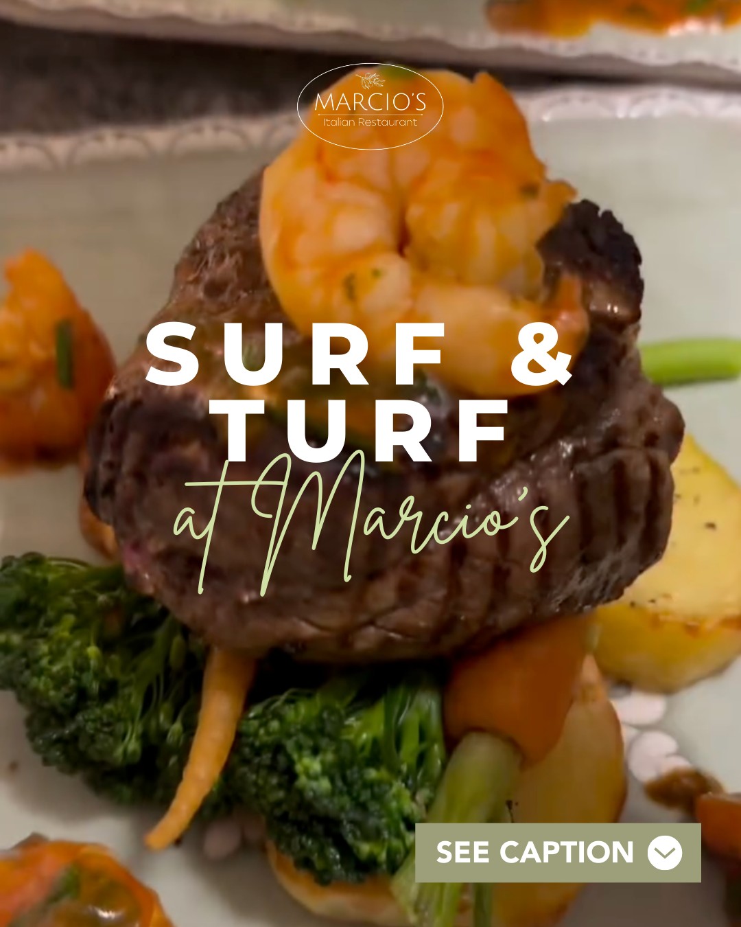 🥩🌊 FILETTO MARE E TERRA 🌊🥩
Surf & Turf - the Italian way 🇮🇹
One of our most popular picks… and it’s easy to see why 👌
Perfectly chargrilled 9 - 10oz fillet steak topped with Chef’s signature king prawn sauce, roasted plum tomatoes and a trio of fresh herbs - basil, chives and parsley - finished with white wine.
Served with roast potatoes, tender broccoli spears and baby carrots.
Inspired by the coastal elegance of Tuscany’s Maremma - where land meets sea in timeless harmony 🇮🇹🌊
A true favourite for those who want the best of both worlds.
📍 Castle Road, Bedford
📞 07768 431715
📧 info@marciositalianrestaurant.co.uk
💻 Book now - www.marciositalianrestaurant.co.uk
🍷🍝 Slow evenings, full hearts, unforgettable flavours. We can’t wait to welcome you at our Bedford restaurant! ❤️🇮🇹
#MarciosItalian #MenuHighlight #SurfAndTurf #ItalianDining #BedfordFood