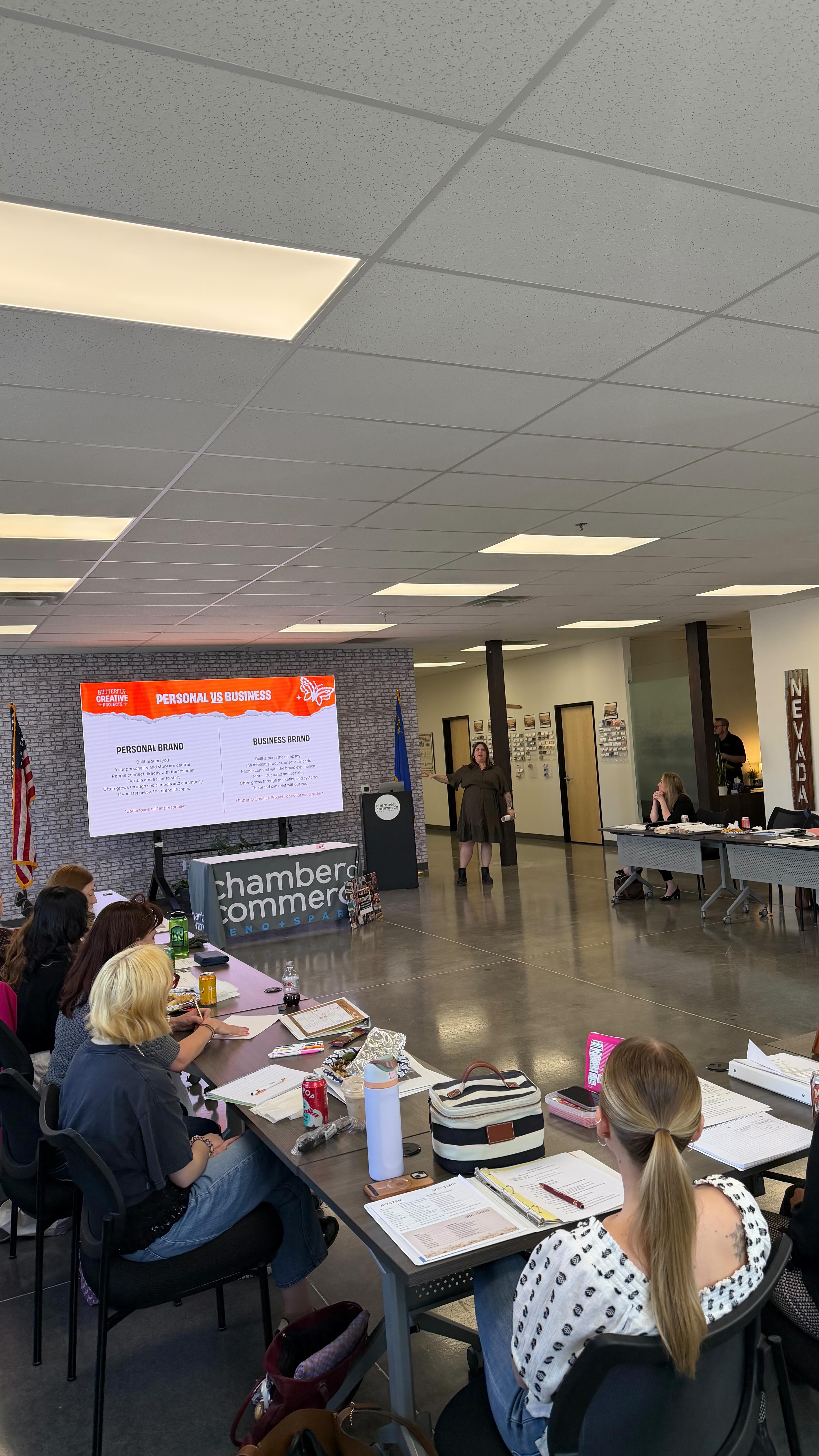 Had the privilege to present to young female entrepreneurs about branding and what to think about before they start designing their new logo! This is a part of a wonderful nonprofit program for @shemeansbusinessorg here in Reno where wonderful local women who are established in their businesses are paired with Young entrepreneurs that are looking to start a business of their own! I got to present alongside @allimariemarketing who discussed the story behind the brand! This was such a joy to be a part of. Love seeing these young women with passions go all in on their dreams!