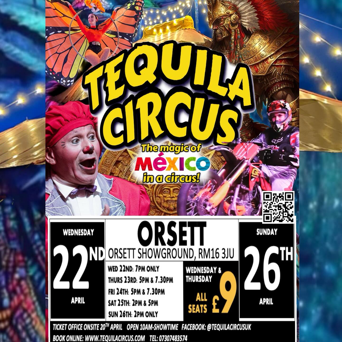 F I R S T T I M E E V E R !!! 🇬🇧🎪🇲🇽👀
@tequilacircus will be visiting ESSEX!
📅 22ND-26TH APRIL
📍 Orsett Showground
🎟️ www.tequilacircus.com/tickets
We are super excited to be able to share this celebration of Mexico and Circus with you all 🥳A show like no other, presented in Spanish and English, step into our world for an evening of fun, laughter and Mexican charisma.
🇲🇽No te lo pierdas!🇲🇽🇬🇧Don’t miss it!🇬🇧
Mexico Essex Circus Orsett Greys Gravesend Family Fun Promotion Save the date