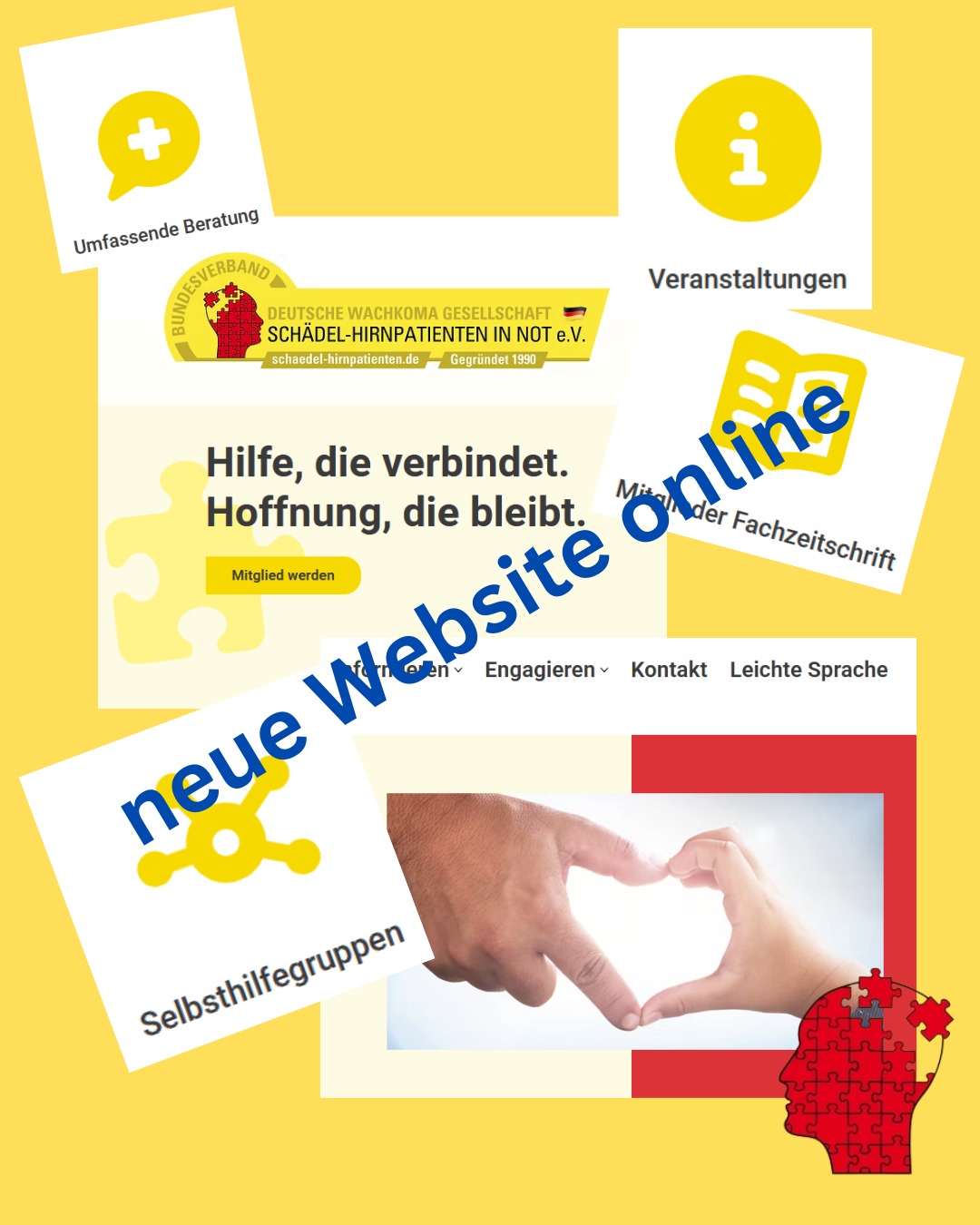 Schon entdeckt? 🌐
Seit dieser Woche ist unsere neue Website online – für alle, die mit dem Thema Schädel-Hirnverletzung verbunden sind:
Betroffene, Angehörige, Pflegekräfte, Therapeuten und Mediziner.
Schaut doch gleich mal rein 👉 https://www.schaedelhirnpatienten.de/
🔒 Besonders für unsere Mitglieder:
Im exklusiven Mitgliederbereich erhaltet ihr mit eurem Login Zugang zu
📖 unseren Zeitschriften (digital),
📘 der umfangreichen Erstinformationsbroschüre,
📓 dem Pflegetagebuch sowie
🎤 den Vorträgen unserer Fachtagungen.
Und das Beste: Die Printausgabe der Zeitschrift gibt es für euch als Mitglieder selbstverständlich weiterhin kostenlos – wie gewohnt bequem nach Hause.
✨ Kein Login oder noch kein Mitglied?
Meldet euch einfach in unserer Geschäftsstelle – wir helfen gern weiter!
#SchädelHirnVerletzung #GemeinsamStark #Selbsthilfe #Teilhabe #Wachkoma #Schlaganfall #Aneurysma #Herzinfarkt