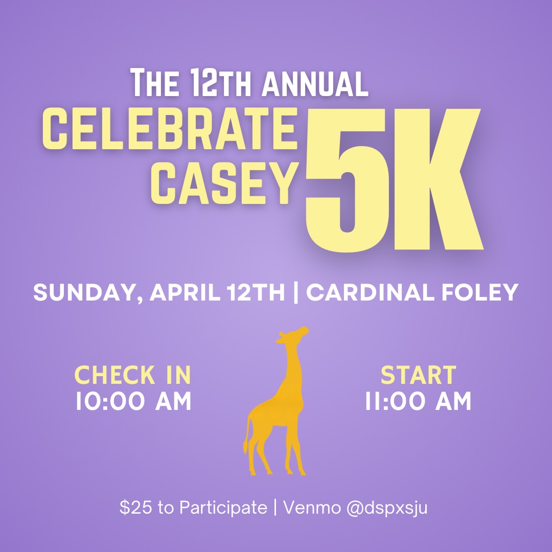 Join us for the 12th Annual Celebrate Casey 5K on April 12th🏃♀️💜
All proceeds benefit the Casey Doolin Memorial Foundation, supporting families with children receiving care at Children’s Hospital of Philadelphia.
We’ll also be hosting raffles featuring amazing prizes, including a signed AJ Brown mini helmet + a signed Cooper DeJean framed photo ⭐️ We’re so excited to see everyone there!