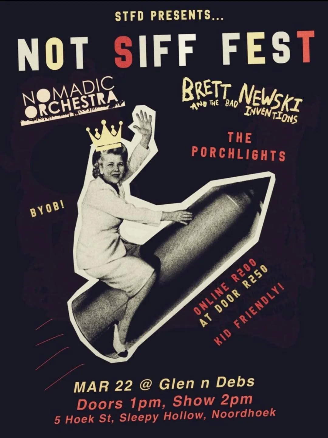 Garden Grooves & Picnic Vibes: A "Not Siff" Sunday Session
Trade the crowded clubs for the grass under your feet! Join us at 5 Hoek Street, Sleepy Hollow, Noordhoek this Sunday, 22 March for an ultra-intimate garden show featuring the return of Wisconsin’s finest, Brett Newski, alongside the high-energy brass of Nomadic Orchestra and the dark-country soul of The Porchlights.
It’s the ultimate low-key, high-vibe afternoon!
BYOB & Snacks: Pack your favorite picnic basket and cooler—this is a full BYO event.
Family Friendly: Open spaces for the humans (sorry, no dogs this time!) with free entry for kids under 10.
Doors open at 1pm | Bands from 2pm
Tickets: R200 online here - https://www.quicket.co.za/events/360632-not-siff-fest-with-brett-newski-and-friends/ (link in bio) or R250 at the door.