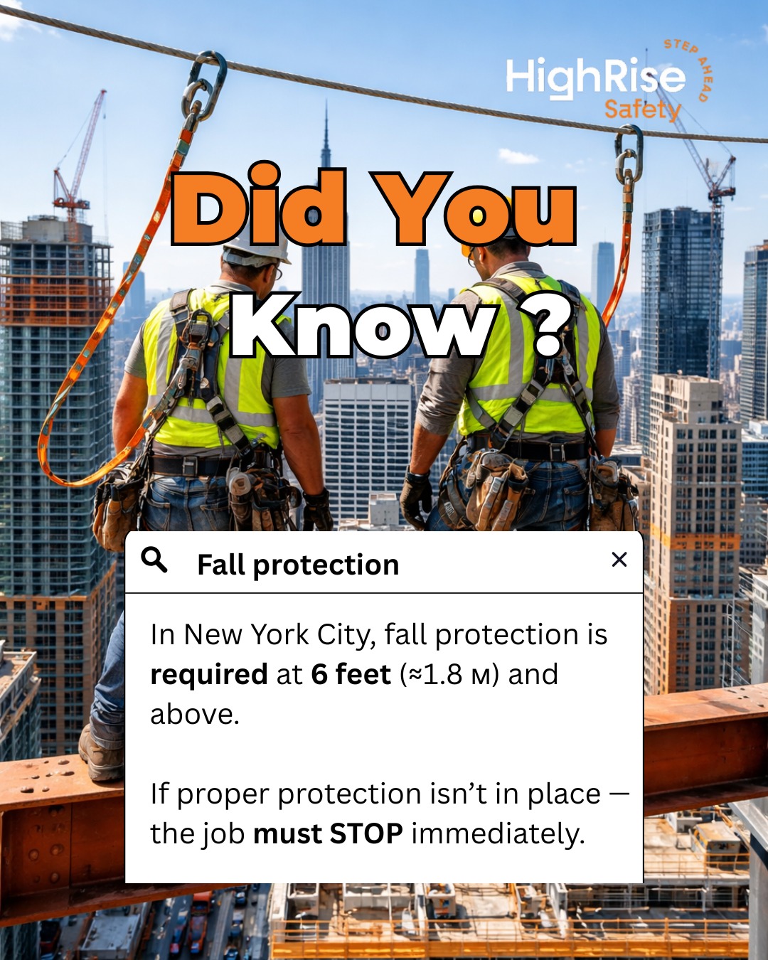 Your safety is not optional. It’s the law.
Follow us for daily construction safety tips.
#ConstructionSafety #NYCConstruction #OSHA #SSTCard #WorkplaceSafety #SafetyFirst #FallProtection #NYCWorkers #ConstructionLife #BuildSafe #SafetyTraining #ContractorsNYC #HardHatLife #StaySafeNYC