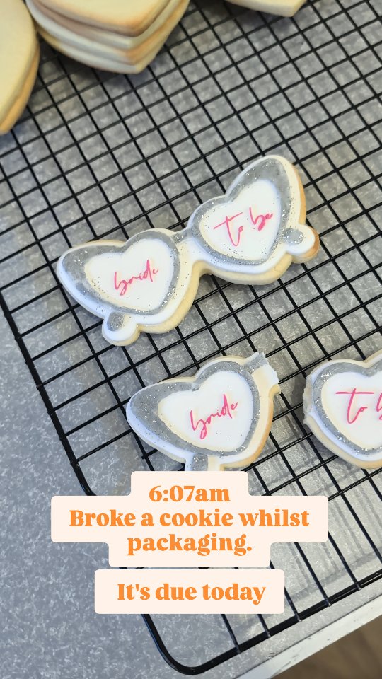 If this is you too... You're not alone🧡😣✨
One of those mornings where everything feels like it’s going wrong…
An order due today and the cookie breaks right before packaging, but then my little boy reminds me,
“You’ve got time mama.”🥹🙏🏻
Sometimes all it takes is a deep breath, a reset… and a little encouragement from the ones watching us.
Trying my best to stay afloat with this my beautiful small business whilst there's chaos in the background🧡
#mumlife #mumpreneur #smallbusinesslife #smallbusinessmum #sugarcookies