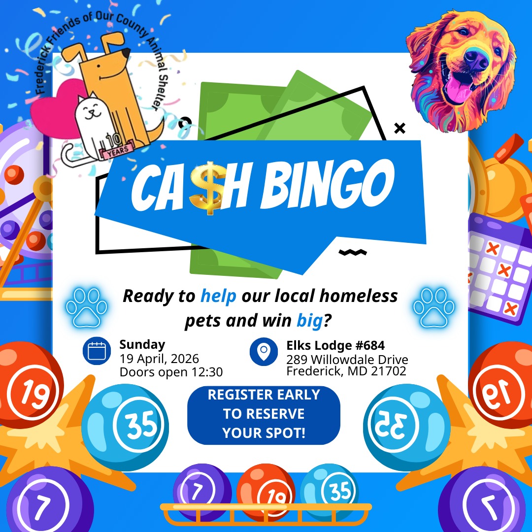 You can come on out and help homeless pets at @fredcoanimalshelter while winning big money on 4/19/26! Every game yields $200 to the winner! We will have tip jars, raffle baskets, and even a MYSTERY PRIZE!
Get your tickets here before they are gone!
https://FFOCASBINGO2026.eventbrite.com
#bingo #winbig #homelesspets #charitybingo #petbingo #cashbingo #getyourtickets #tickets
