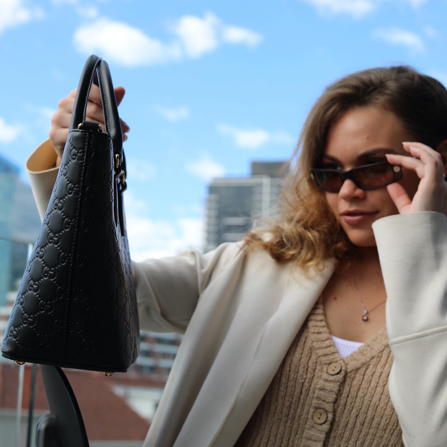 Gucci Monogram Handbag & Chanel Sunglasses For Luxity Shoot 2021
