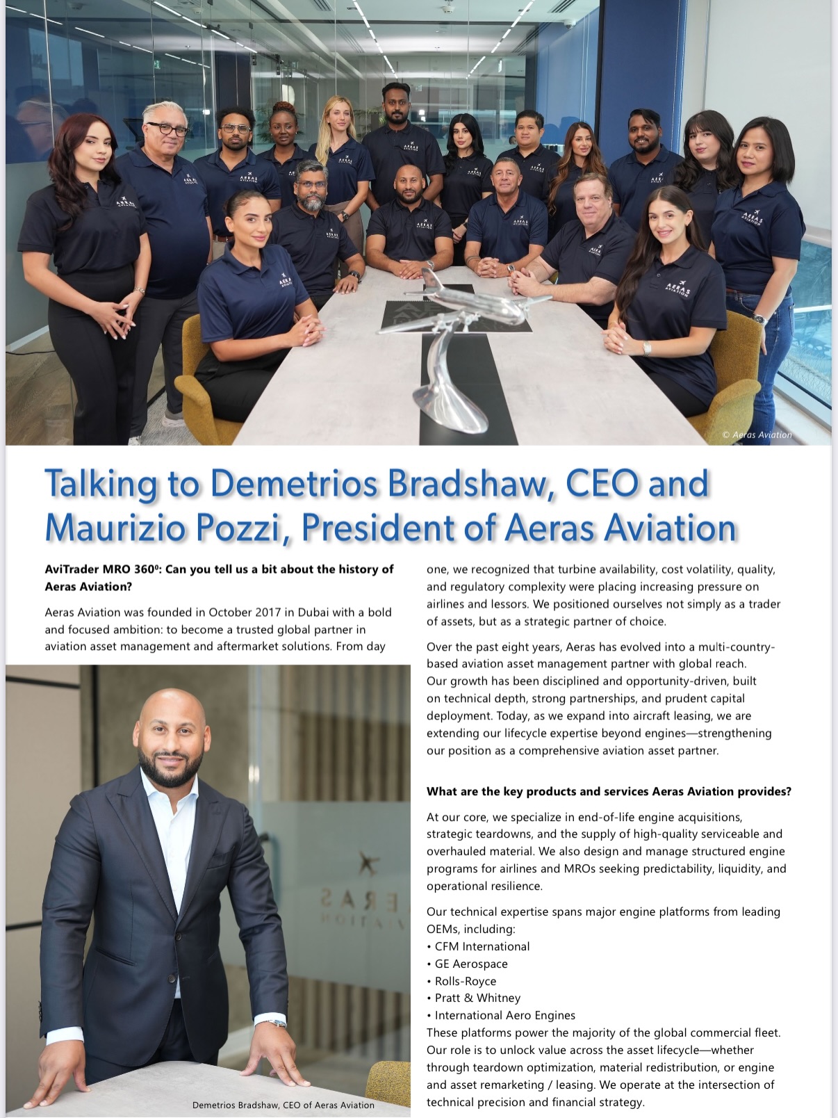 Proud to collaborate with #AviTrader in bringing this feature to life for Aeras Aviation ✈️
A conversation with Demetrios Bradshaw and Maurizio Pozzi on leadership, resilience, and shaping the future of aviation asset management.
At Eveative, we’re passionate about translating vision into compelling stories that connect, inform, and inspire.
#Eveative #AerasAviation #AviationIndustry