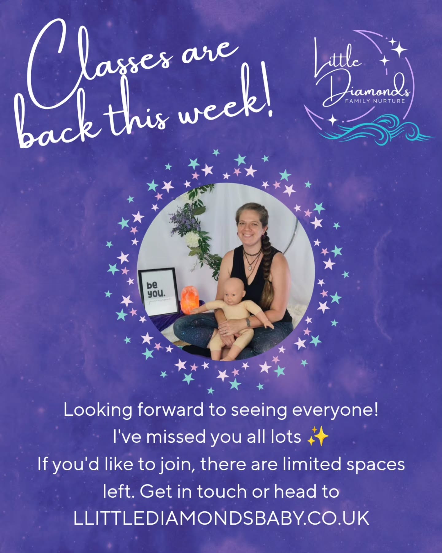 ✨️ Classes are back this week ✨️
I'm really looking forward to seeing all my lovely families again this week after having a much needed break!
Not only have I been working on myself, but I have some exciting news coming soon so keep an eye on my socials.
There are limited spaces left and there's still time to join, so if you have a baby between 6 weeks and crawling, drop me a message or check out what's available on my next post and at littlediamondsbaby.co.uk
Much love,
Julie x
#babymassage #babyyoga #parentandbaby #babyclasses #Street