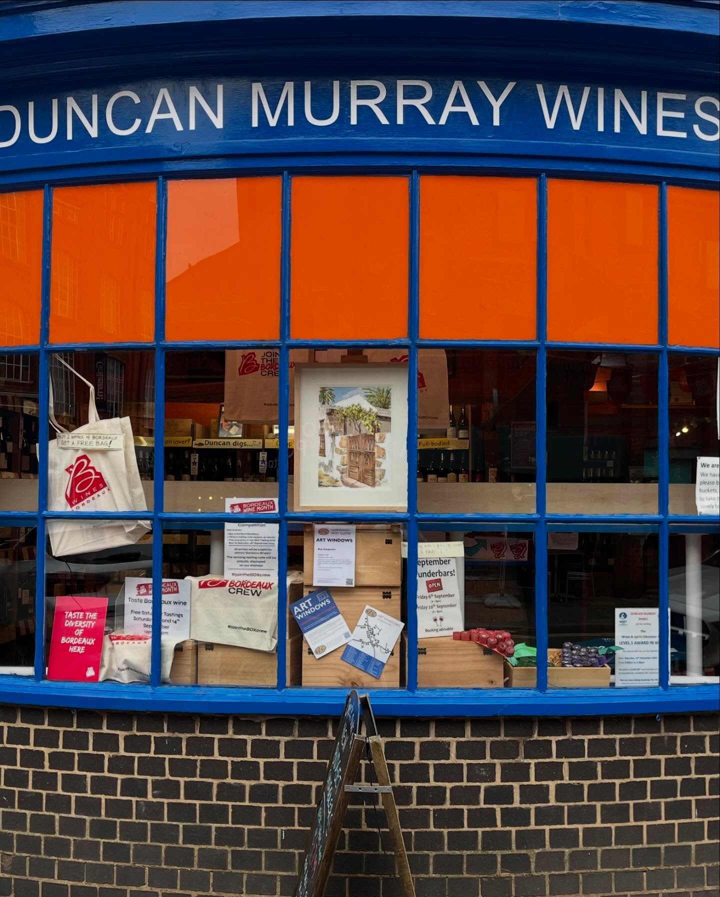 Last couple of days to see Art Windows in Market Harborough. Check out shops around the town to see work by members of Harborough Artists Cluster. Mine is in Duncan Murray Wines#duncanmurraywines #harboroughartistscluster #artwindows #marketharborough