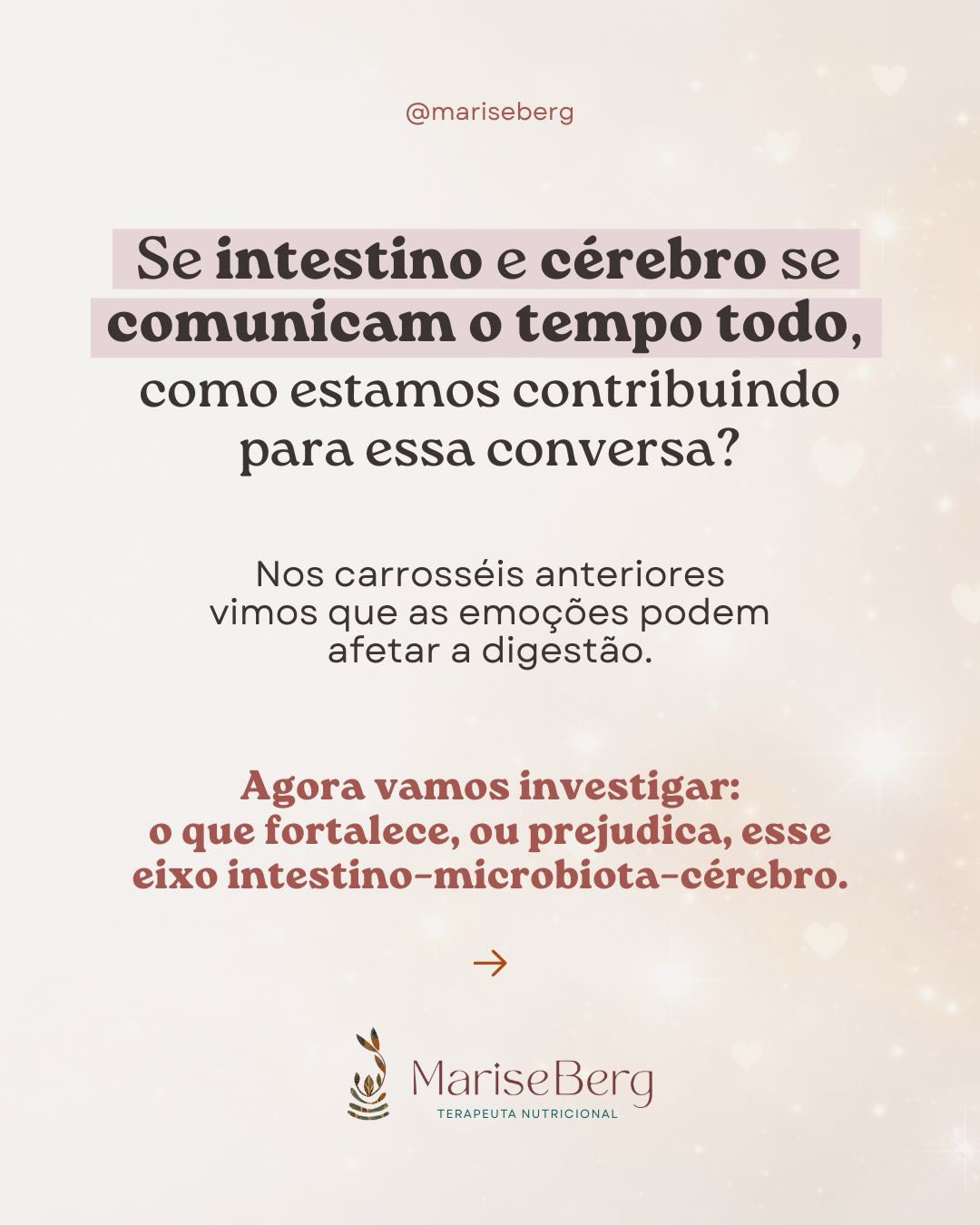 Se intestino e cérebro estão em conversa constante, o que estamos oferecendo para essa relação? 🧠🌿
A microbiota intestinal se alimenta principalmente do que comemos. E, a partir disso, produz substâncias que podem influenciar humor, metabolismo, inflamação e clareza mental.
Por isso, uma alimentação rica em vegetais, fibras e compostos naturais tende a favorecer uma microbiota mais equilibrada.
Mas não é só o que comemos que importa.
Como comemos também influencia.
Comer com pressa, distraído ou buscando apenas prazer imediato pode reduzir a eficiência digestiva e dificultar a percepção de fome e saciedade.
🌿 Se você quer aprender a cuidar melhor dessa conexão entre digestão, mente e comportamento alimentar, venha aprofundar esse caminho comigo na Imersão Ayurveda e Autocompaixão na Alimentação.
✨ Adiar o autocuidado tem um custo. E você pode escolher diferente hoje.
🌿 Veja as informações no link da bio.
#microbiotaintestinal
#eixointestinocerebro
#ayurveda
#conscienciaalimentar
#autocompaixão