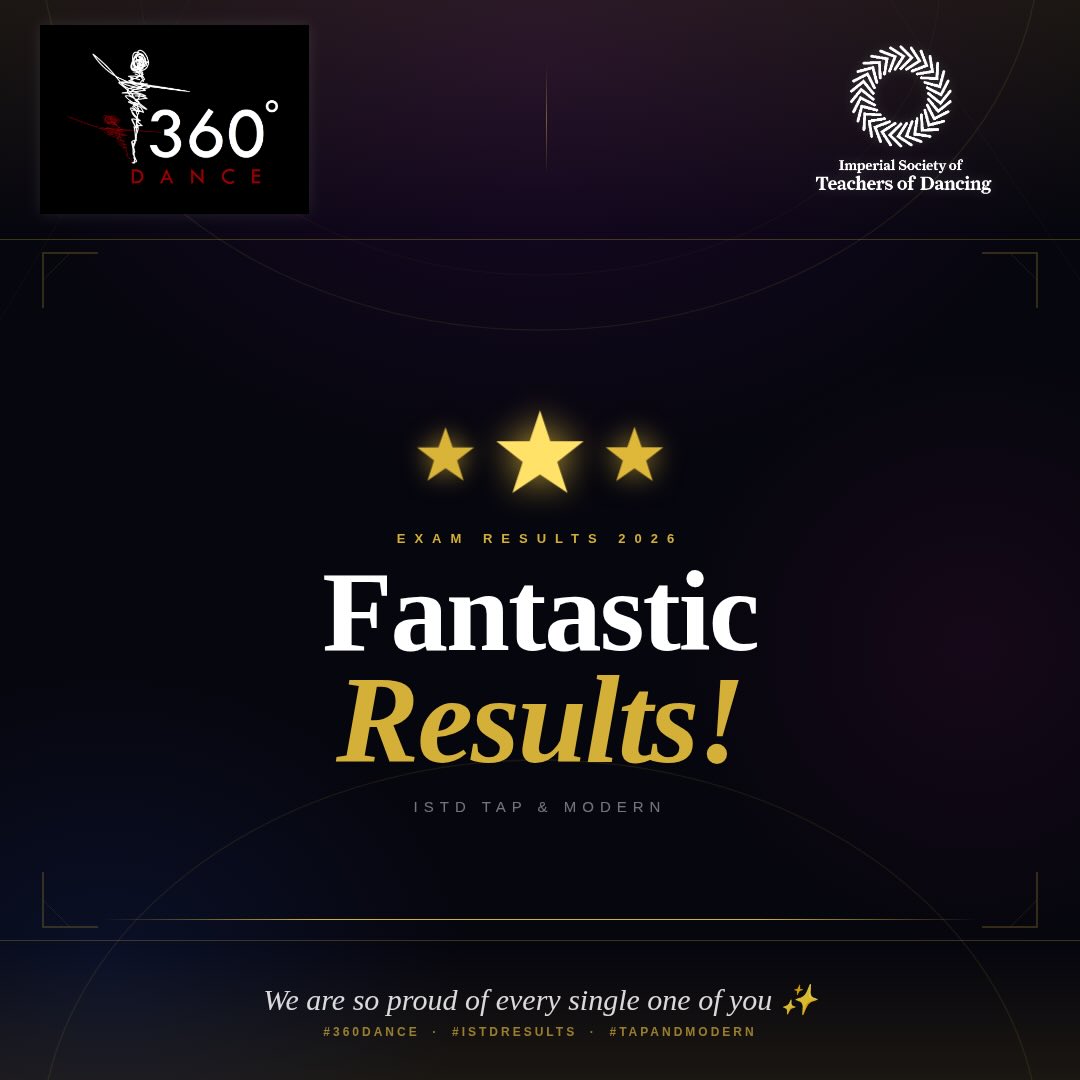 We are celebrating wonderful results from our recent @istddance tap and modern exams.
Special mentions to:
⭐️ Esther who achieved a brilliant Distinction with 94 for Intermediate Tap and Distinction with 93 for Intermediate Modern
⭐️ Isa, with a fantastic Distinction with 93 for her Intermediate Modern
⭐️ Lara, Martha and Milena also with amazing high Distinctions for their Intermediate Modern.
It was our first time entering the new class awards for Grades 1-3 and 90% were Awarded with Commendation. ⭐️
We are so proud of all of our dancers - your hard work paid off!
Congratulations everyone!
#istdexams #tapdance #moderndance #danceexams #success