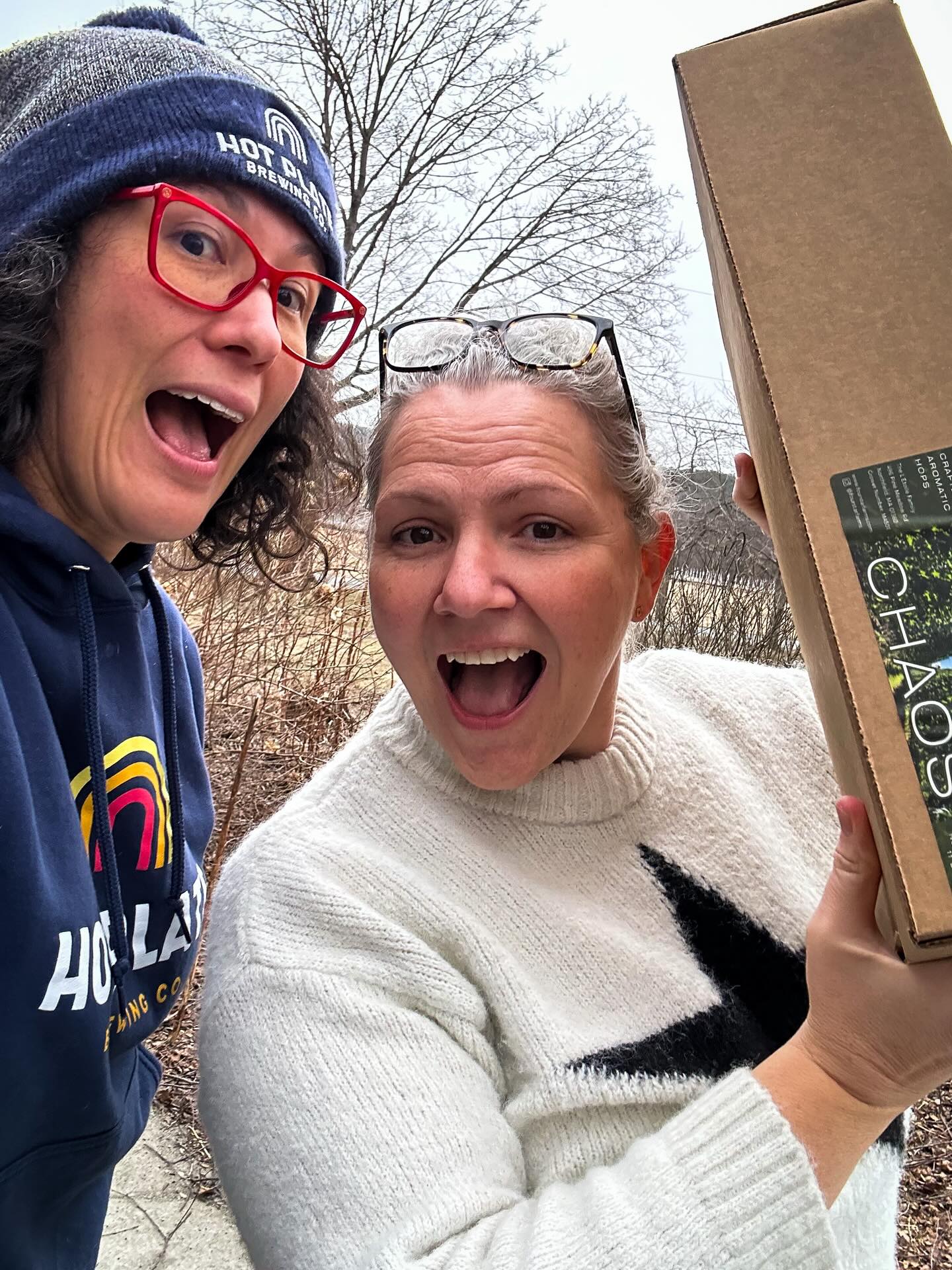 A lot of individuals and organizations correctly tout the need to shop and support local. Most of us instinctively understand the reasons why: small businesses are the lifeblood of communities and corporations are pretty damn evil—even the ones that make half-assed attempts not to be.
There is, of course, the environmental benefit of shopping local, too. You keep your own carbon footprint low and reduce the amount of packaging, refrigeration, and/or fossil fuels needed to get products shipped across the country or world.
When we pick up hops from our friends at @fourstarfarms however, we remember that besides the economic and environmental benefits, the real value of shopping local are the relationships that we are able to form.
Over the years, Liz and Sarah have gone from being collaborators and @mabrewersguild board members to genuine friends. We proudly brew as many beers as we can with hops from Four Star Farms, and we do so not just because we want our beers to showcase a little Massachusetts terroir but because we care about the people behind the product.
And it turns out that Liz and Nate make pretty good dog sitters, too! 🐾