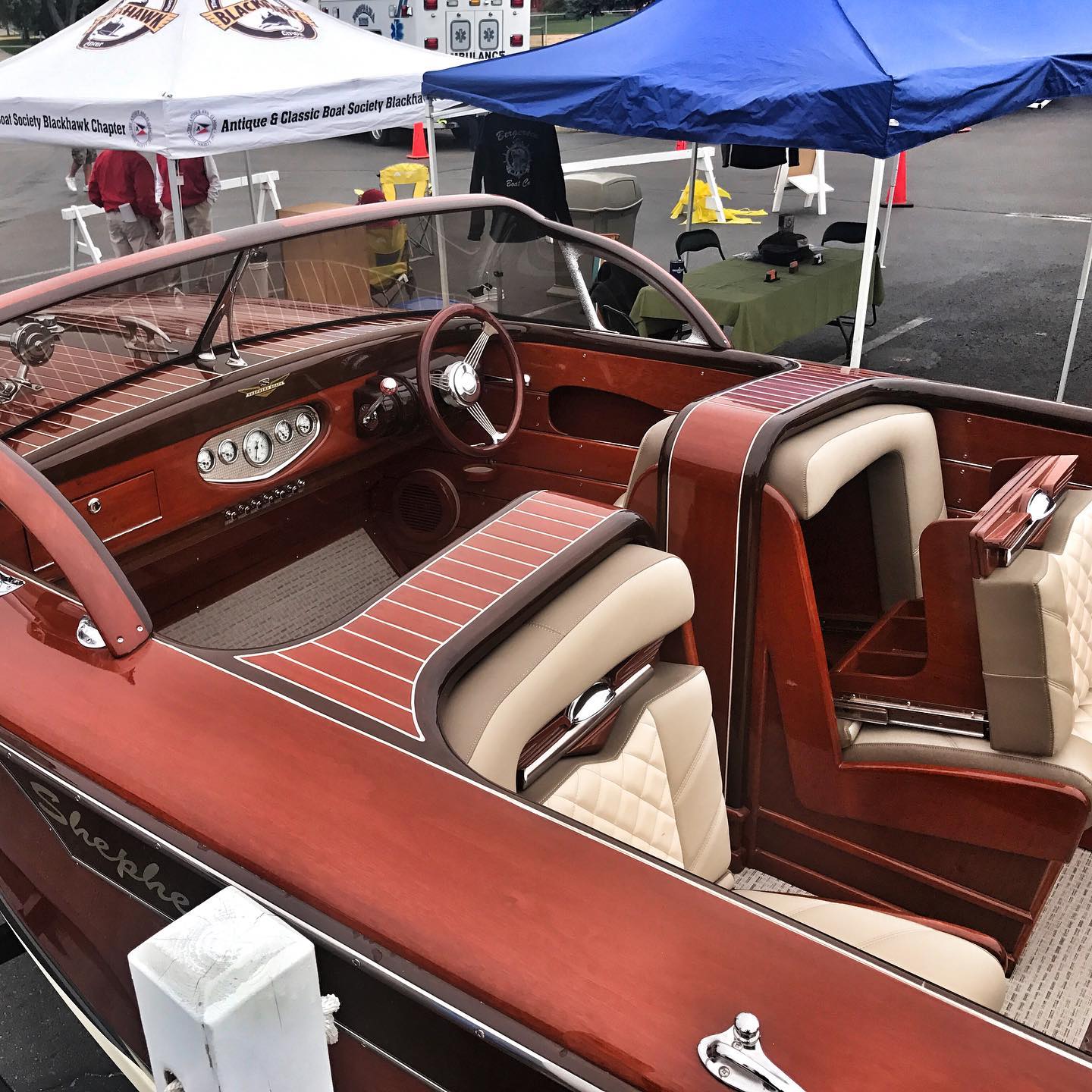 The interior of the new 22’ Shepherd is second to none.
•
Diamond stitched upholstery, hidden bottle service, & a lot of polished stainless steel bring function and style through and through.
•
Don’t be fooled. She’s fast too.
•
#ShepherdBoats