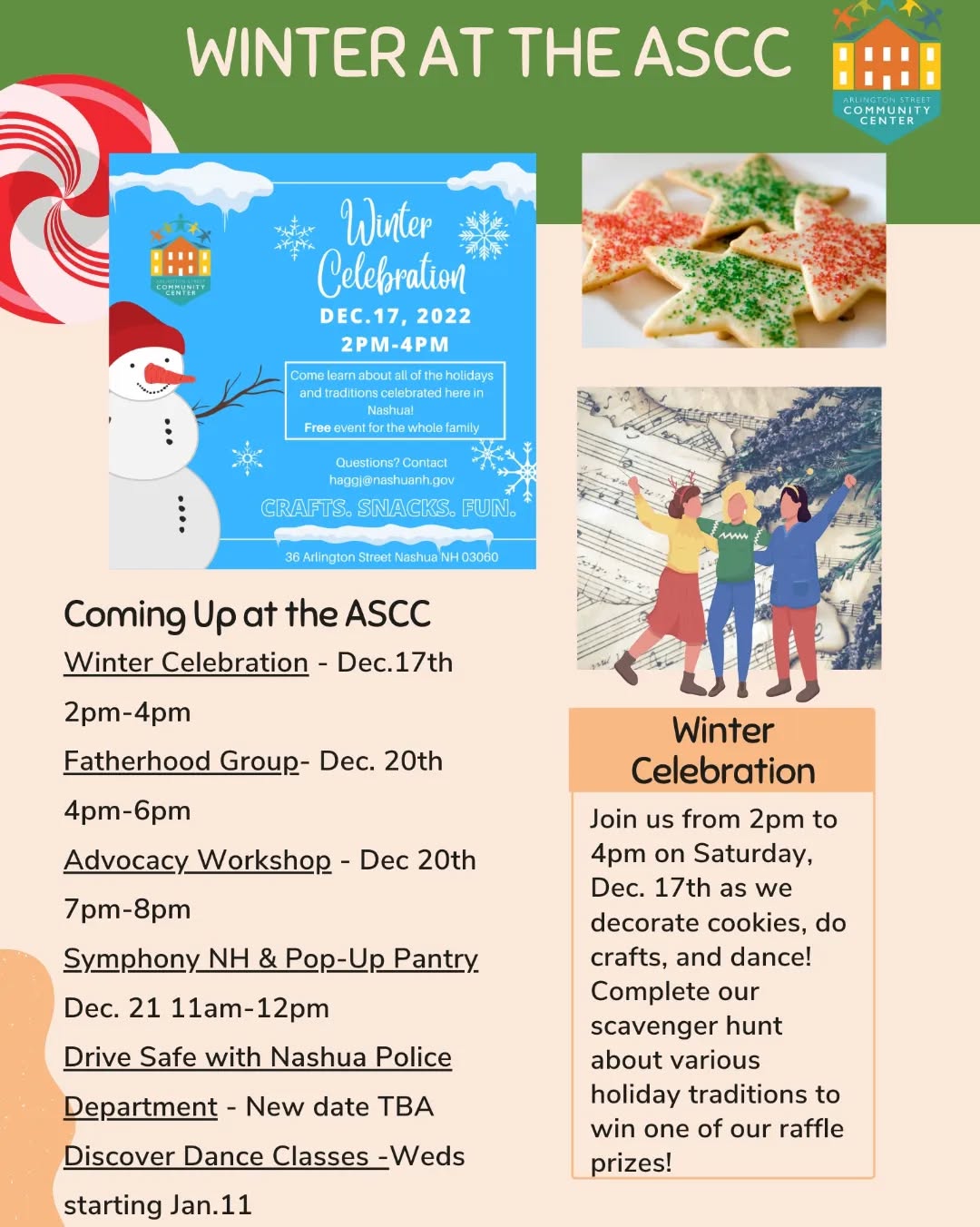 There are so many fun events and programs coming to the ASCC this Winter! We hope to see you soon ๐โ๏ธ
#nashuacommunity #nashuanh #nashuanewhampshire #freeevents
