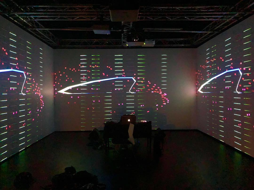 A little preview 👀 of my upcoming live a/v show with @resolutionevents 💃🏻this Friday🕺🏻⛓link in bio 👆🏼#savethedate #surroundsound #maxmsp #jitter #ableton #goldsmithsuniversity #digitalart #sounddesign #coding #resolution #audio #immersive #art #you #know #right