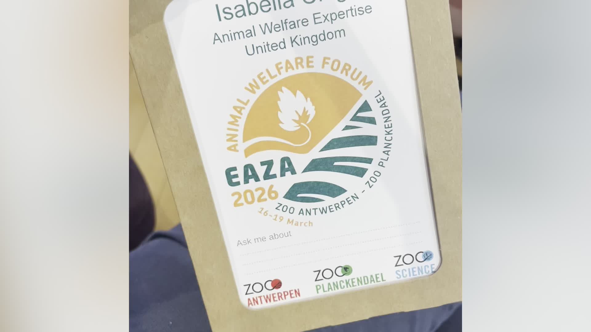 Rhiannon Schultz and Isabella Clegg from AWE attended the @eaza_official Animal Welfare Forum 2026 this week, hosted in the historic buildings of @zooantwerpen and @zoo_planckendael.
It’s cliche but we found it so energising to be surrounded by people who are deeply committed to advancing animal welfare science and practice, and this year's inspiring setting inspired some inspiring thoughts!
What stood out most was the willingness to tackle complexity: from how we measure and interpret welfare, to how we translate science into meaningful change on the ground. Plenty of ideas sparked, and lots to take forward into our own work.
Thanks to the organisers for their hard work and everyone who contributed to a thoughtful and forward-looking event.
#ARoomWithAZoo