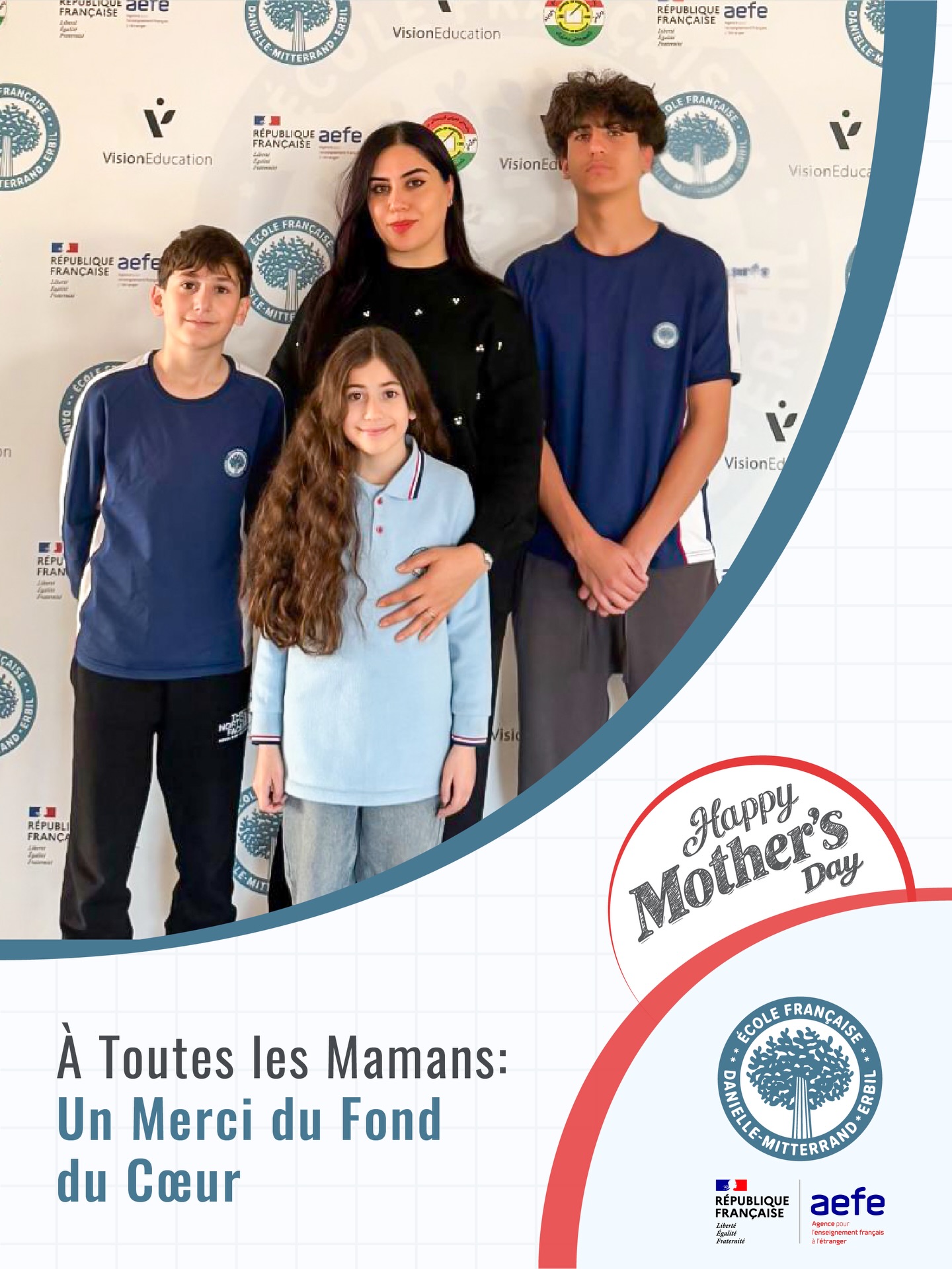 Aujourd’hui, nous rendons hommage aux mamans extraordinaires qui façonnent nos vies avec leur amour, leur sagesse et leurs soins inlassables. Bonne fête des mères !
-
Today, we honor the amazing mothers who shape our lives with their love, wisdom, and endless care. Happy mothers' Day!
-
ئەمڕۆ ڕێز لەو دایکە سەرسوڕهێنەرانە دەگرین کە بە خۆشەویستی، ژیریی و چاودێرییانەوە ژیانمان خؤش و چوارچێوە دەکەن. ڕۆژی دایکان پیرۆز بێت!
اليوم، نكرم الأمهات الرائعات اللاتي يشكلن حياتنا بحبهن وحكمتهن ورعايتهن التي لا تنتهي. عيد أم سعيد