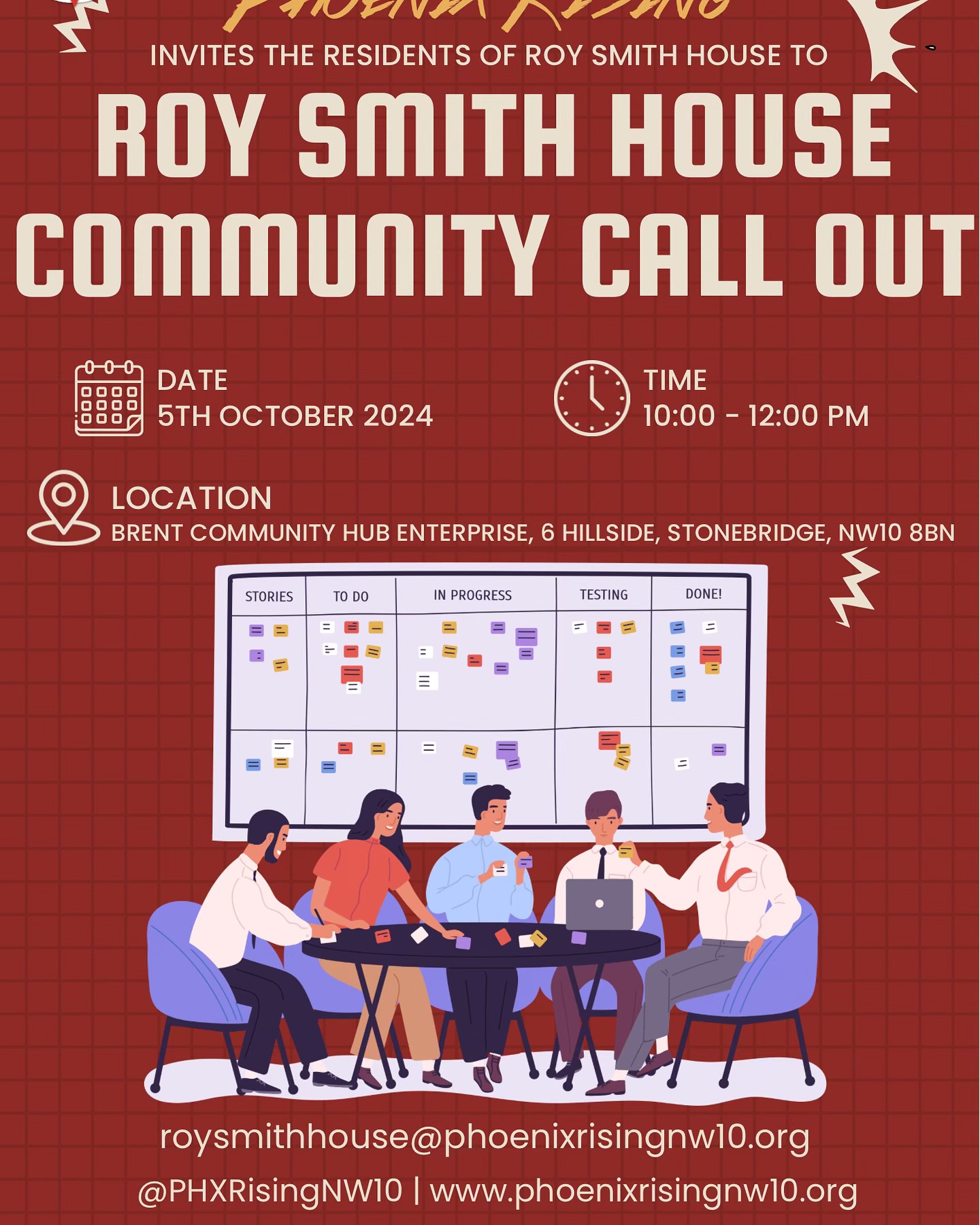 Phoenix Rising is calling out the residents of ROY SMITH HOUSE, Stonebridge on the united usage of the community hall. We would like to hear from the community on how to best utilise the community hall benefiting both residents and Phoenix Rising.