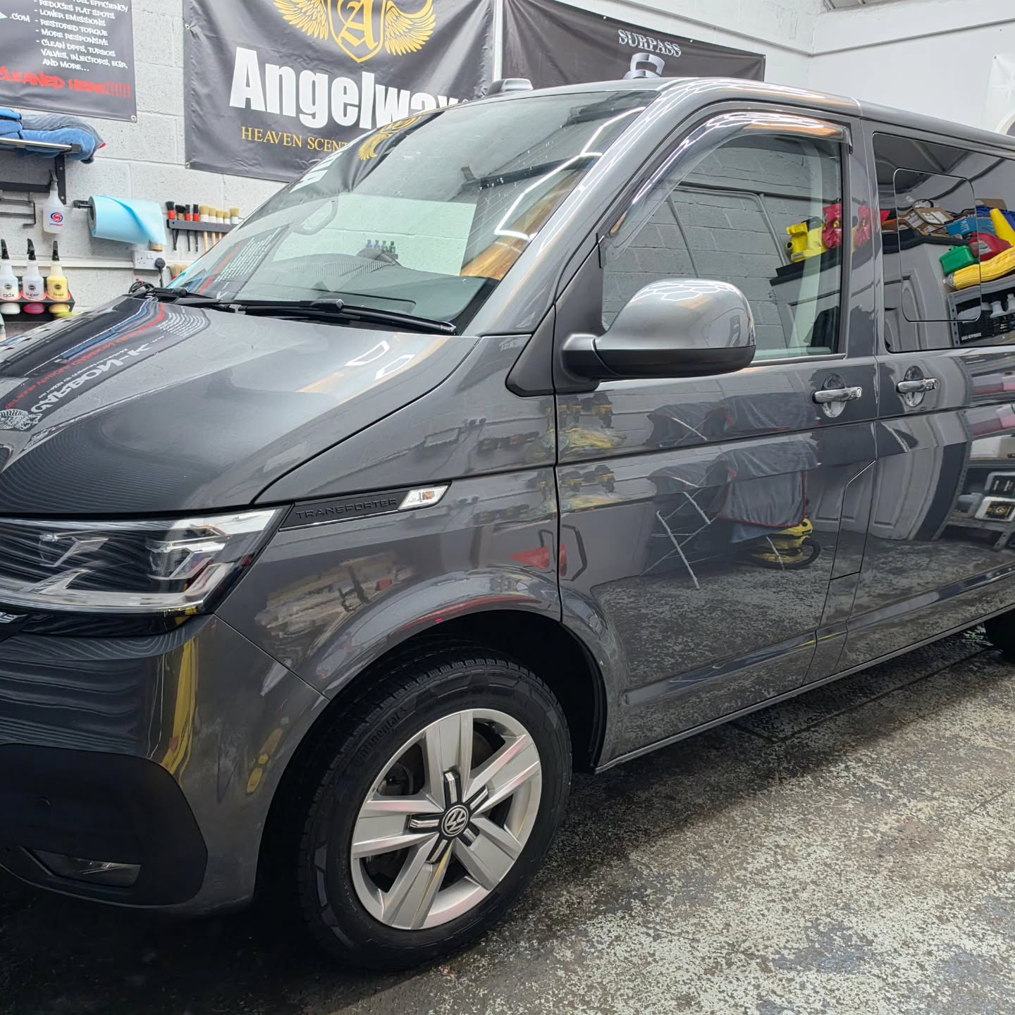 VW Transporter in with us for a full exterior decontamination wash followed by the application of our entry-level 1 year ceramic coating from Surpass Ceramic Coatings.
This process ensures the paintwork is properly cleansed and prepped before protection is applied, allowing the coating to bond as it should and deliver the best possible finish. The end result is a much glossier, slicker surface with added hydrophobic protection to help keep the vehicle cleaner for longer and make future maintenance easier.
A perfect option for anyone looking to enhance the look of their vehicle while adding durable short-term protection with the trusted quality of Surpass Ceramic Coatings.
At Valet N Shine we always believe proper prep is key to proper results.
#ValetNShine #VWTransporter #CeramicCoating #SurpassCeramicCoatings #Detailing VehicleProtection GlossEnhancement DecontaminationWash SouthWalesDetailing TransporterDetailing