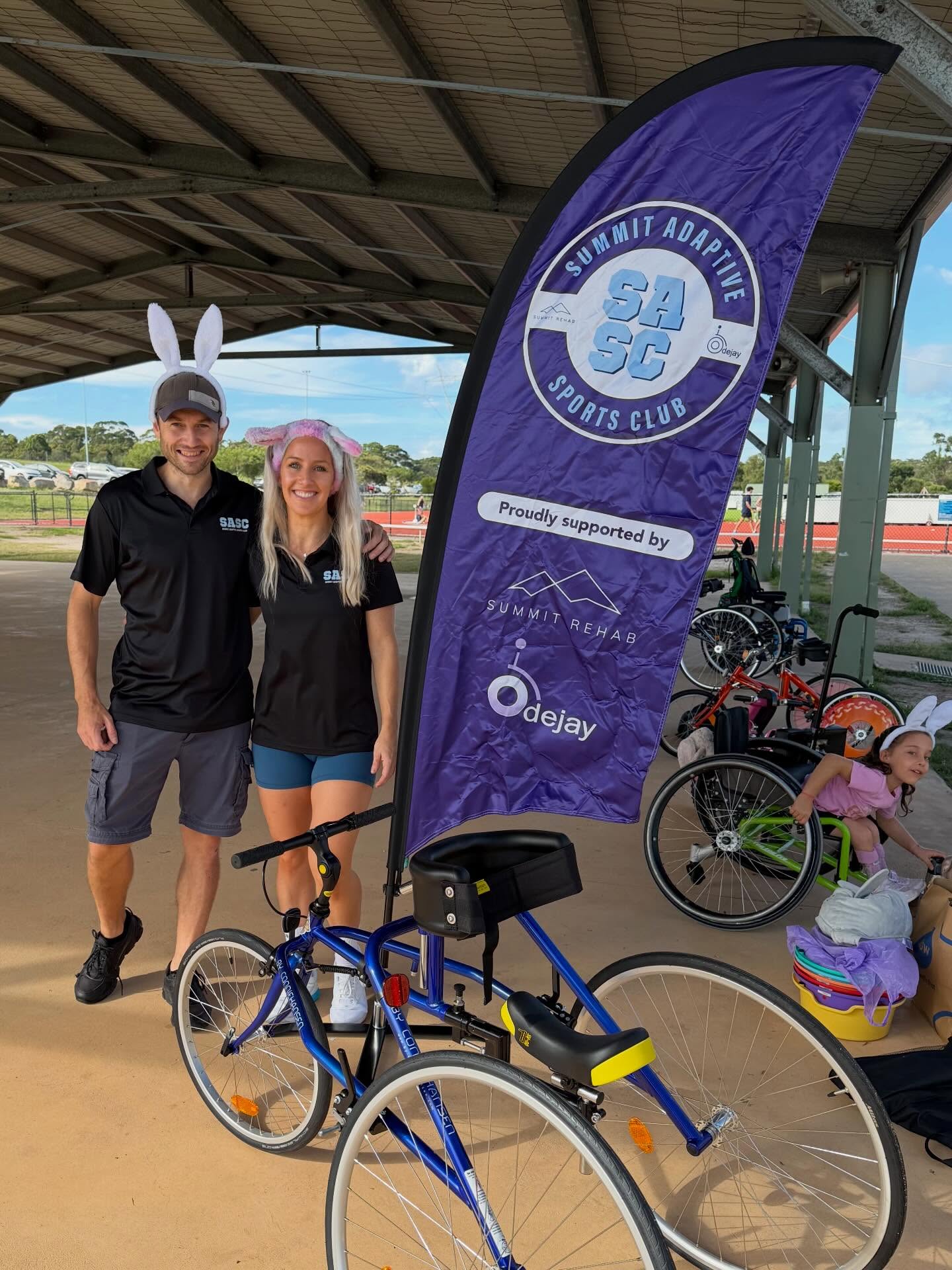 🐣 Easter SASC 🐰
A fun morning with Easter themed games, races and of course, CHOCOLATE! 🍫
A big thank you to the @lionsclubs for coming down to donate a Frame Runner to one of the Summit kids and taking part in the races!
And a shoutout of course to Leon from @dejaymedical for providing the kids with equipment!
.
.
.
.
#inclusion #sport #physio #kids #framerunner