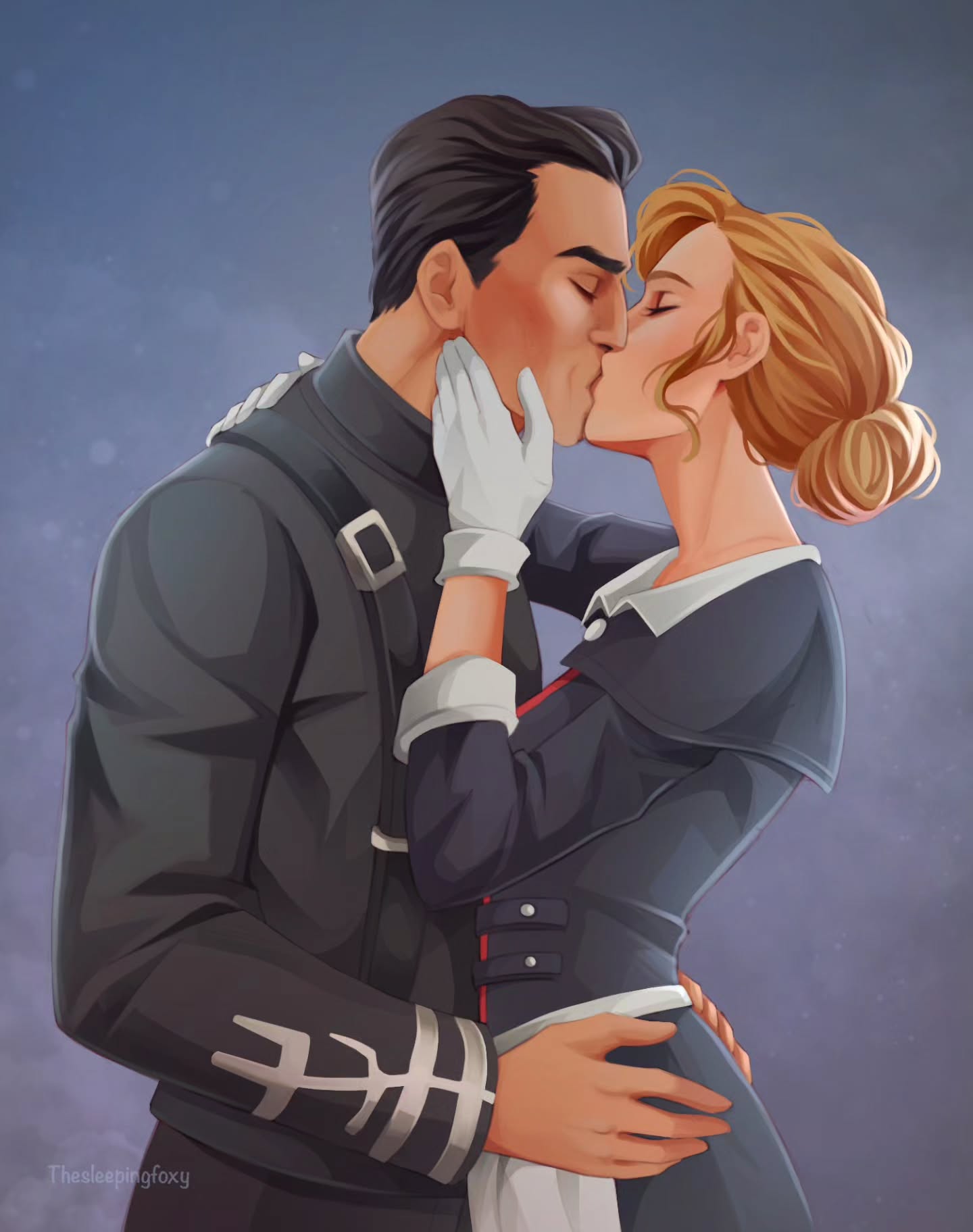 Character art commission for @hardlycharly 🥰✨
Dishonored Character Overseer Martin and their OC Alicia
#artcommission #romance #illustration #characterart #digitalart
