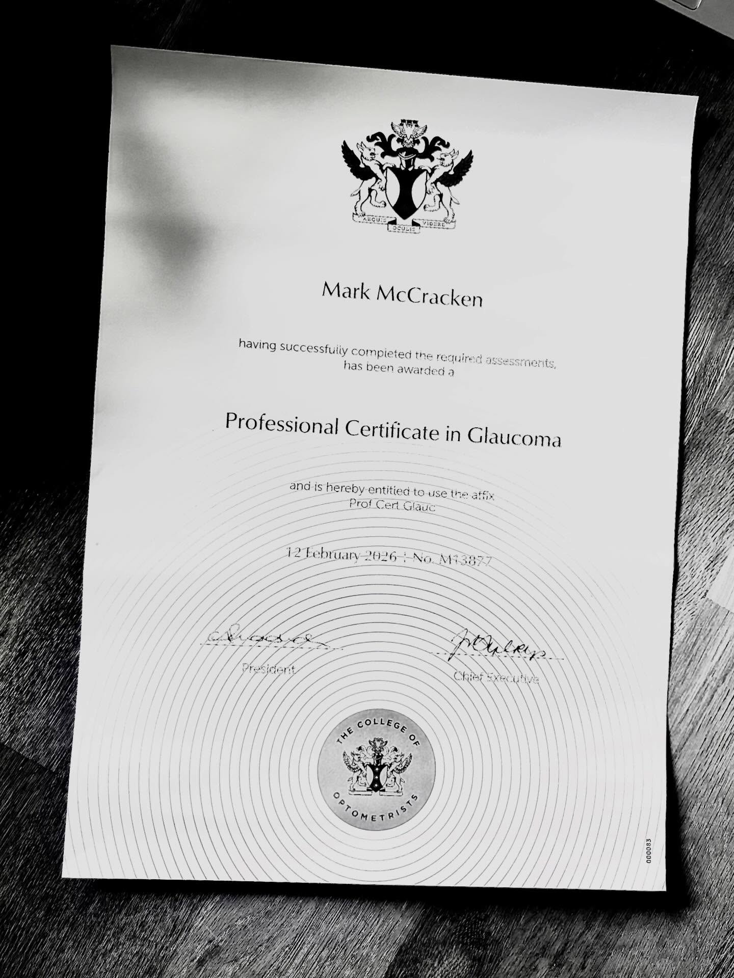 We are all so proud of Mark for completing his Prof Cert Glaucoma!
He has worked so hard for this extra qualification. As well as hugely expanding his knowledge, it will potentially allow the practice to get involved in even more glaucoma monitoring. Well done Mark! 👨🎓
#uttoxeter
#staffordshireopticians
#glaucoma
#glaucomaawareness