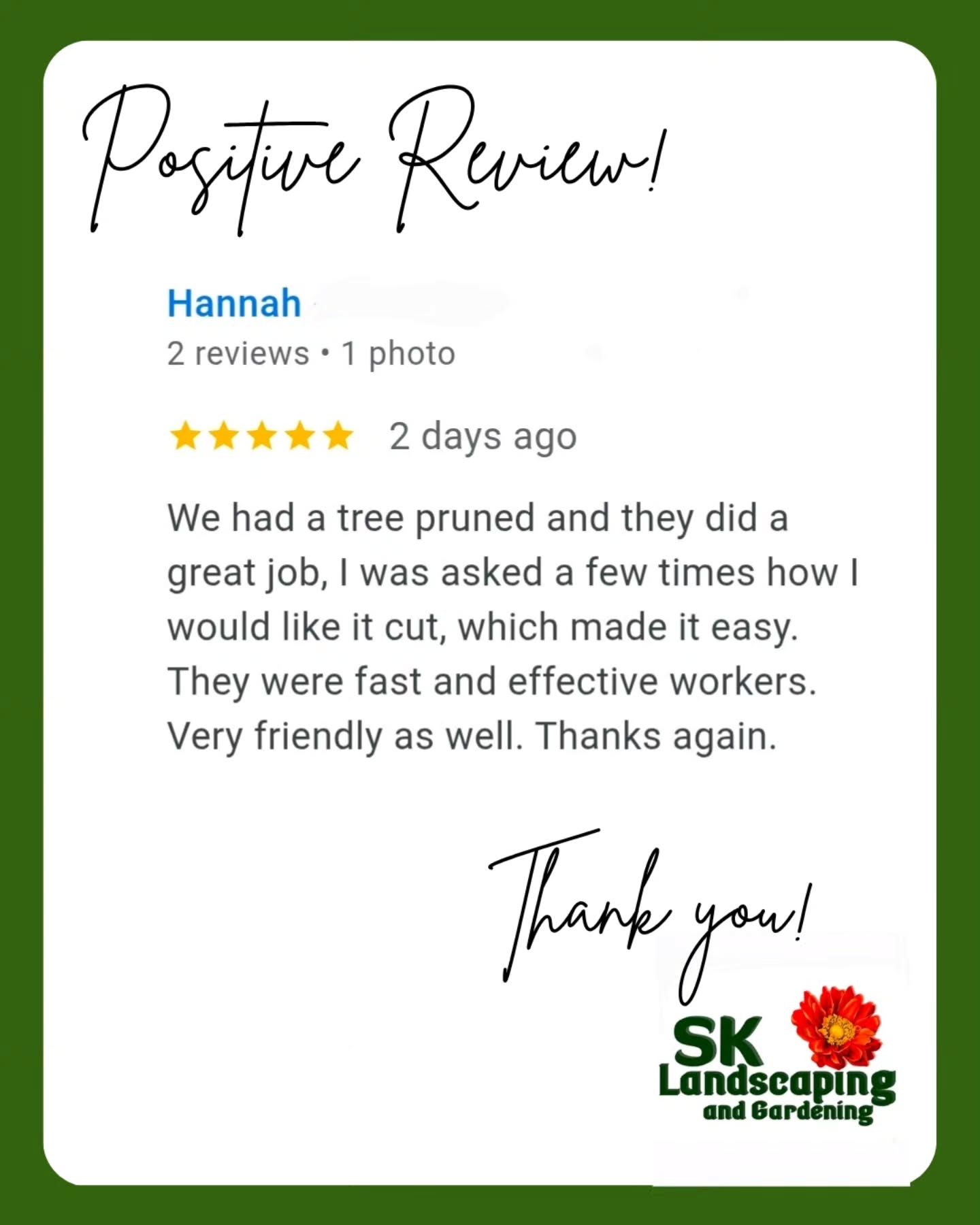 Another happy customer... 5star Landscaping firm ð