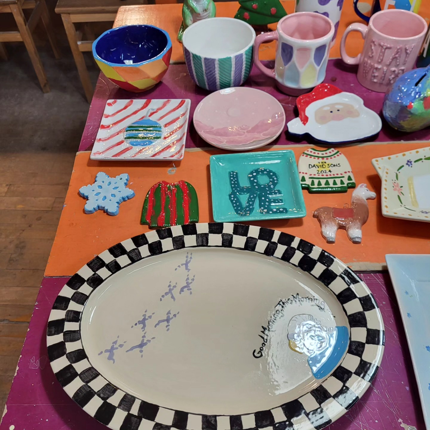 Here are a few of the beautiful things! Everyone has been busy painting up a storm for their loved ones, there are going to be some VERY lucky people this season❤️
Come join us to make that very special someone (or yourself) a very special gift made with love ❤️
Call to book a table to start your creative adventure with us!
##allfireduppaintableceramics #torontowest #etobicoke #bloorwestvillage #thingstodotoronto #familyfun #etobicokesouth #etobicokemoms ##paintyourownpottery