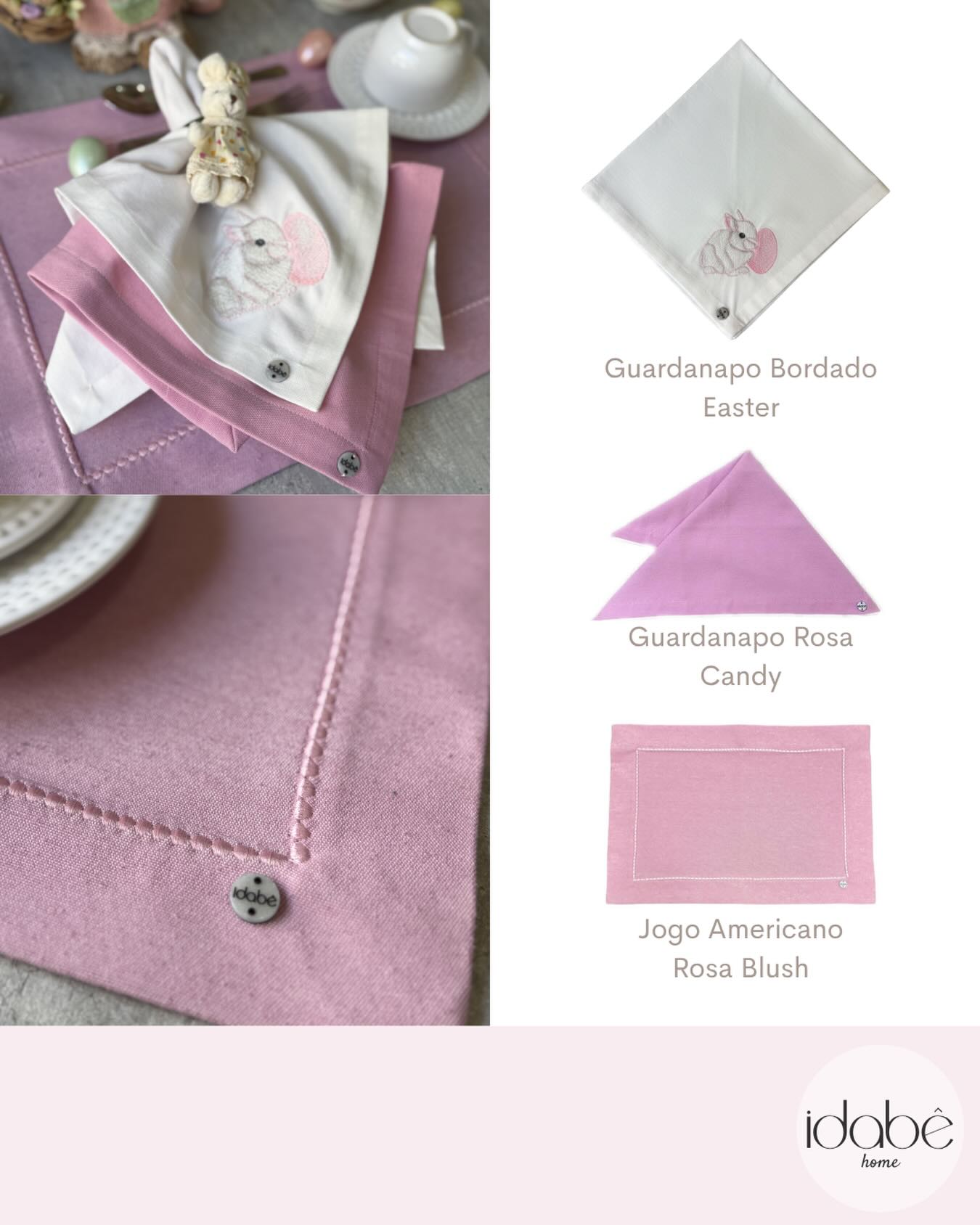 Sugestão de mesa de Páscoa
• 11 94331-1286 • www.idabe.com.br •